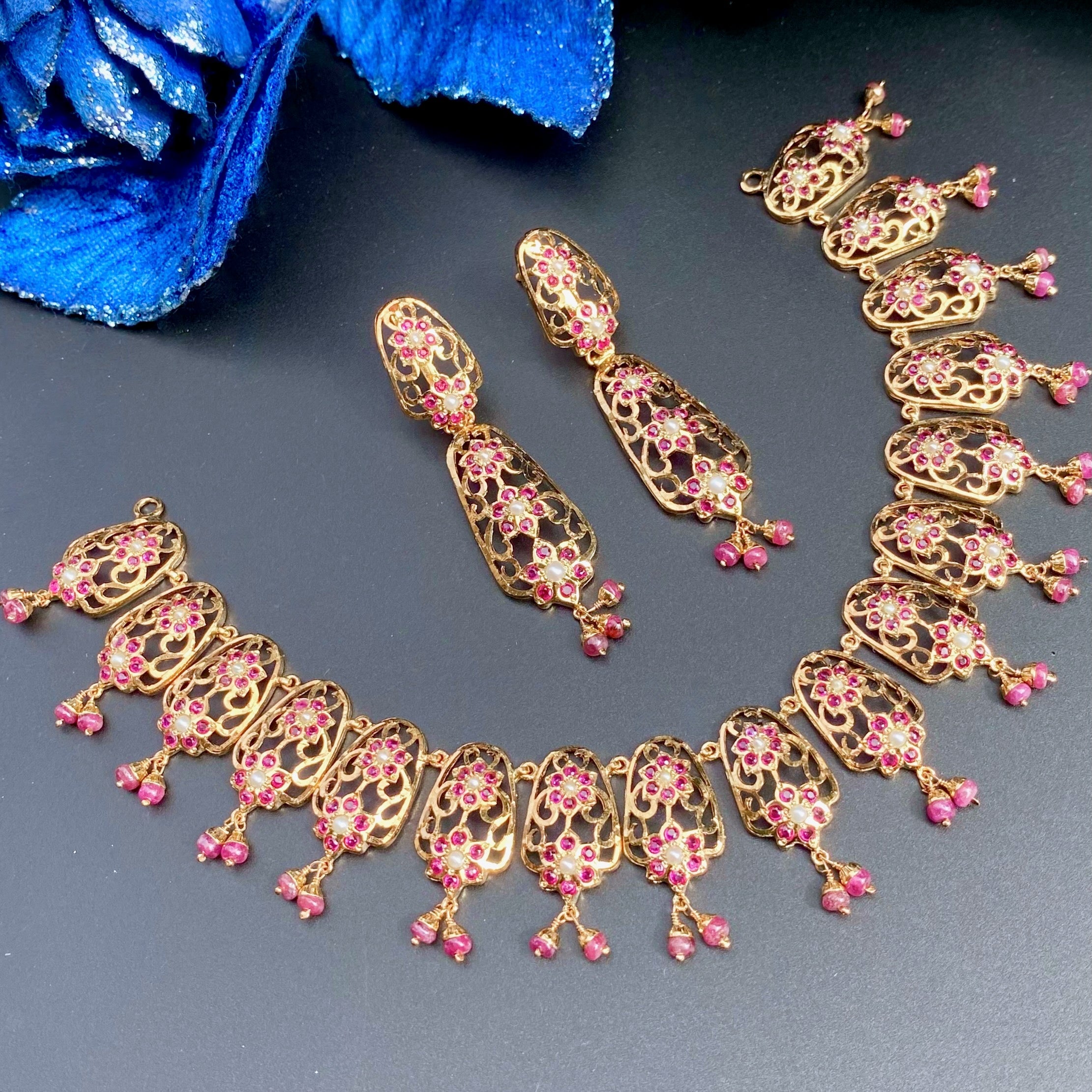 Contemporary Edwardian Styled | Necklace Set | Gold Plated | Sterling Silver