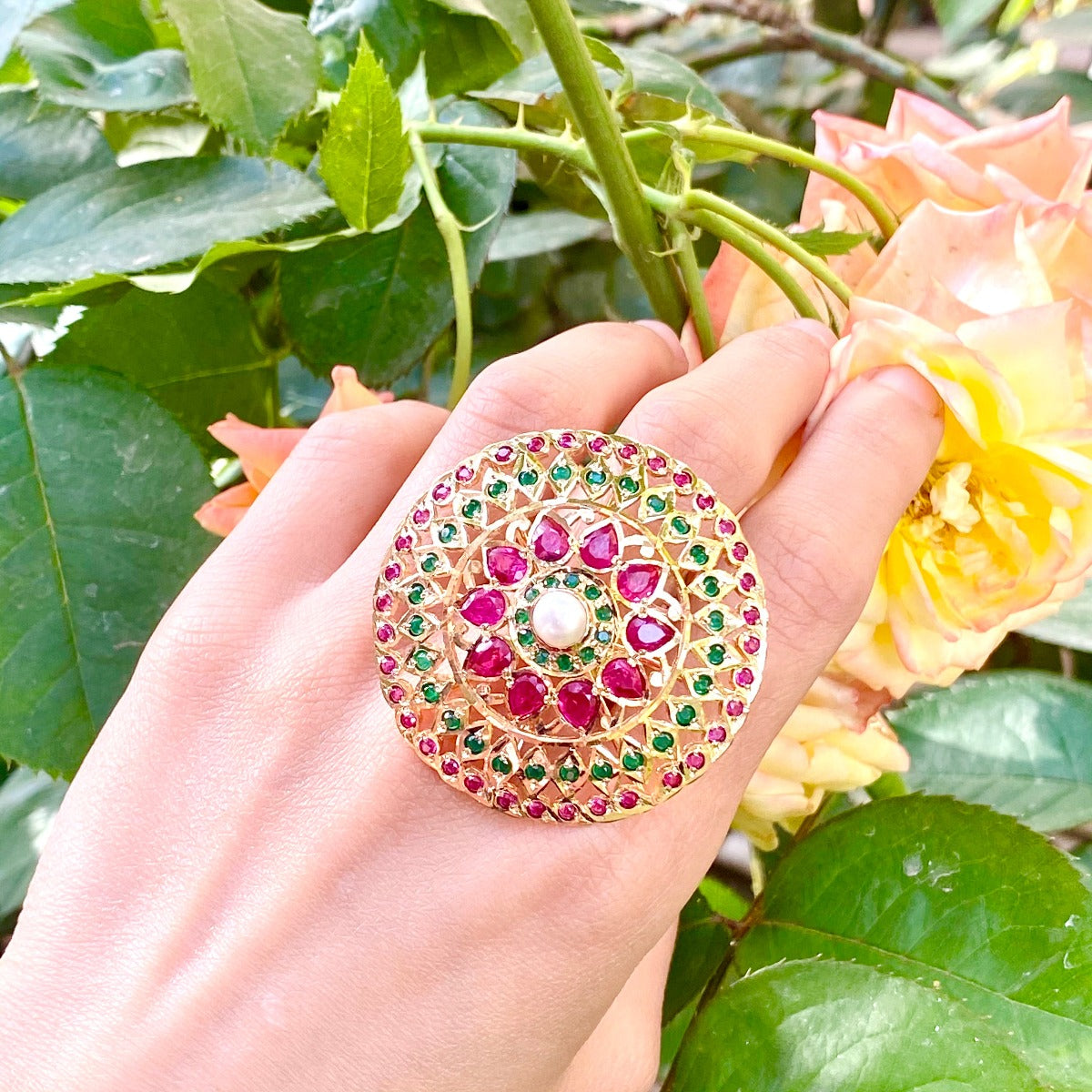 gold plated ladies ring