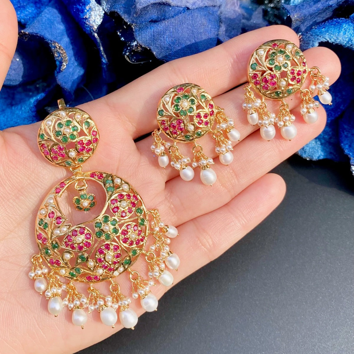 buy Navaratna pendant set online in usa