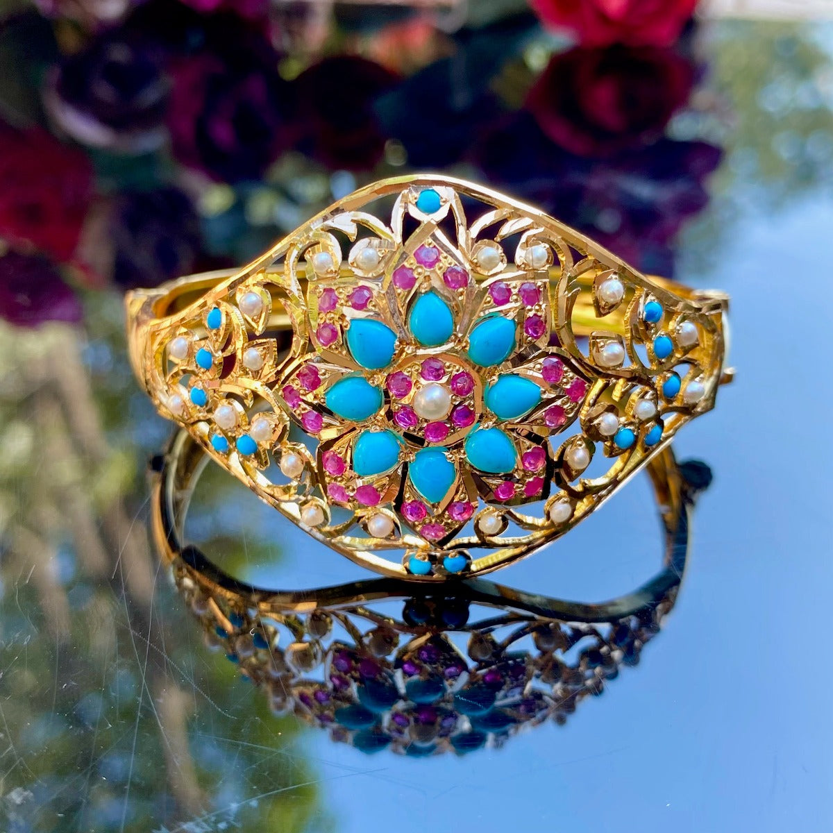 an indian jewelers gold bracelet with feroza for women online in usa