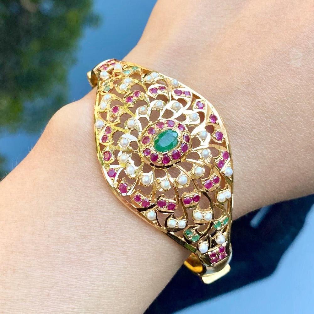 punjabi jadau gold bracelet for girls