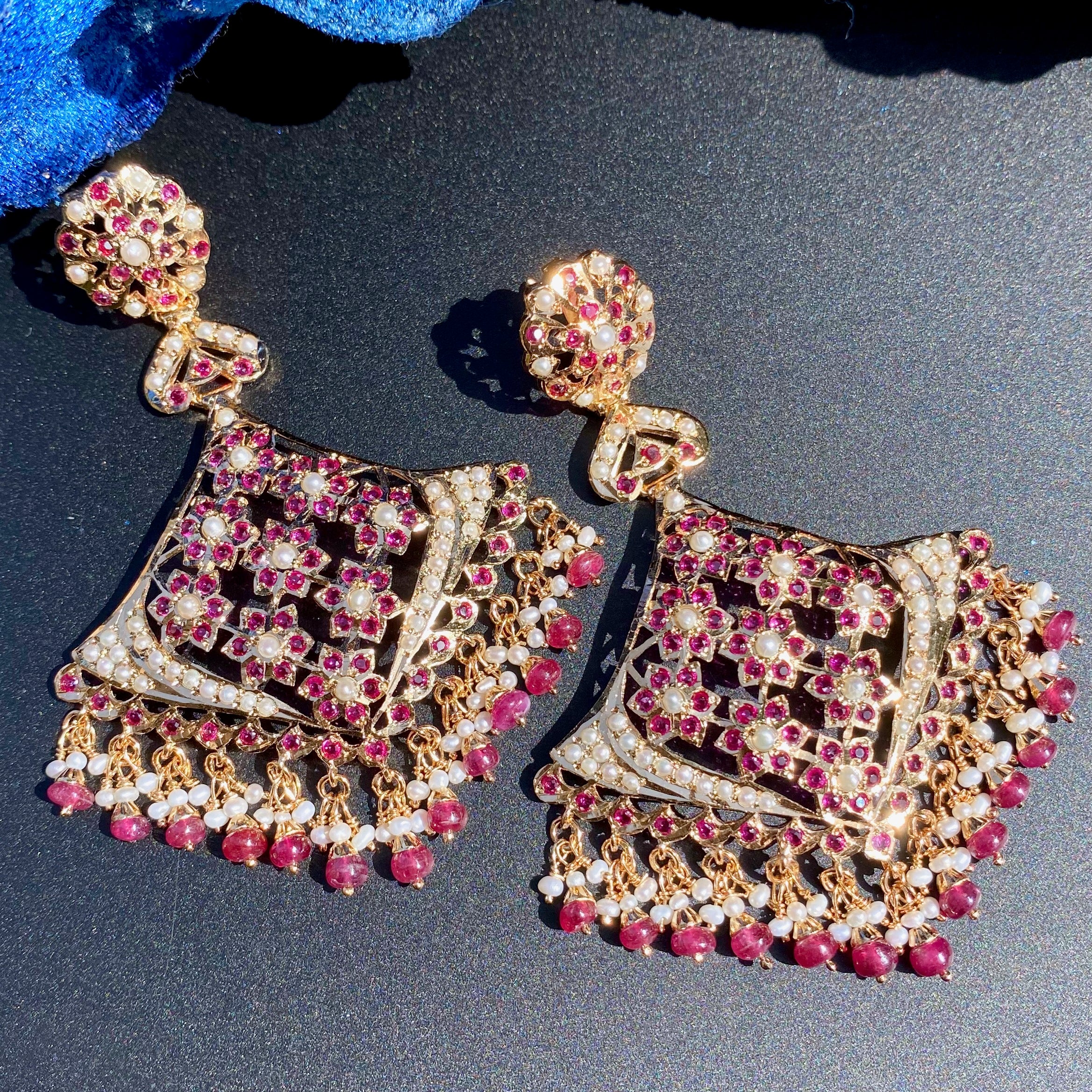 fashion ruby earrings