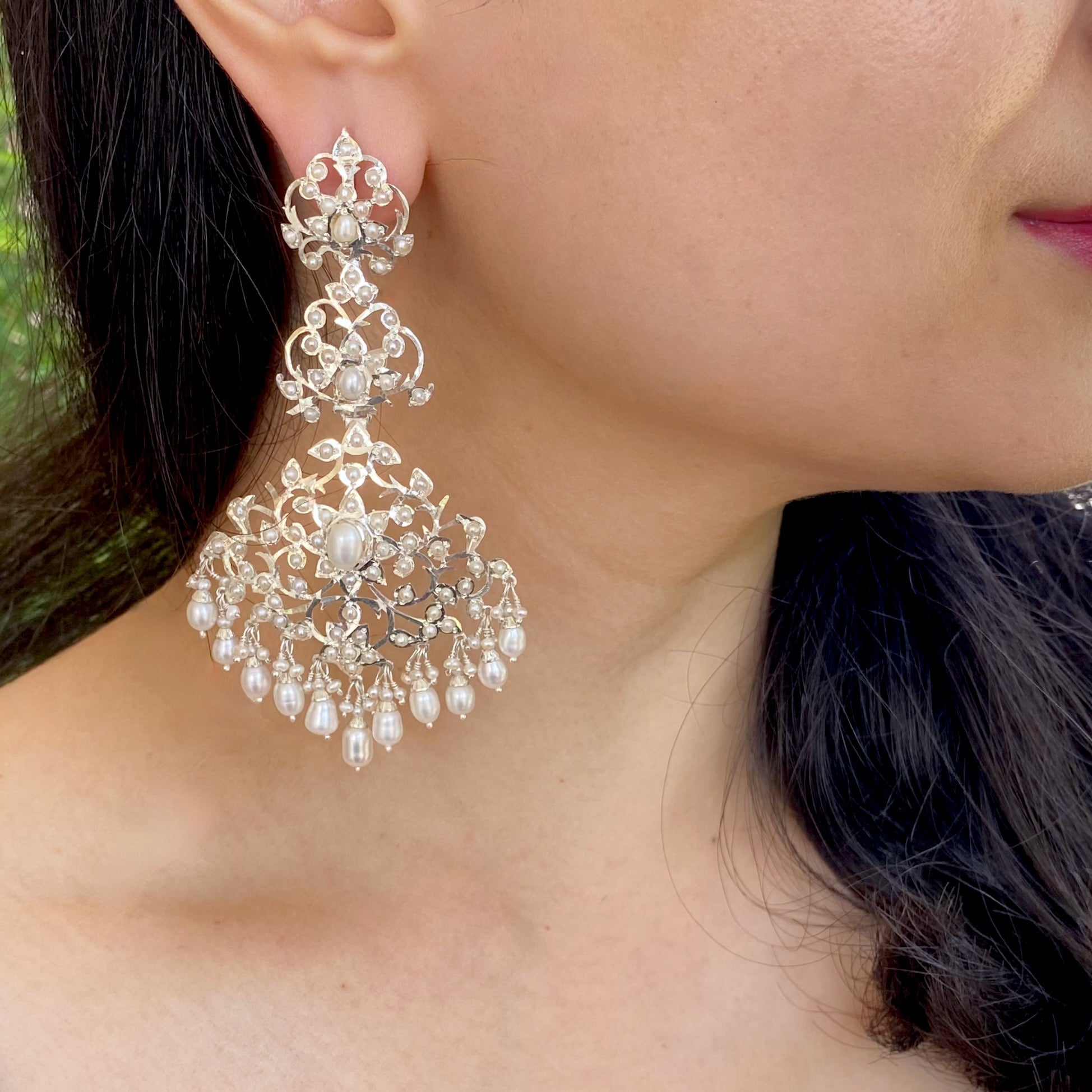 edwardian earrings pearls