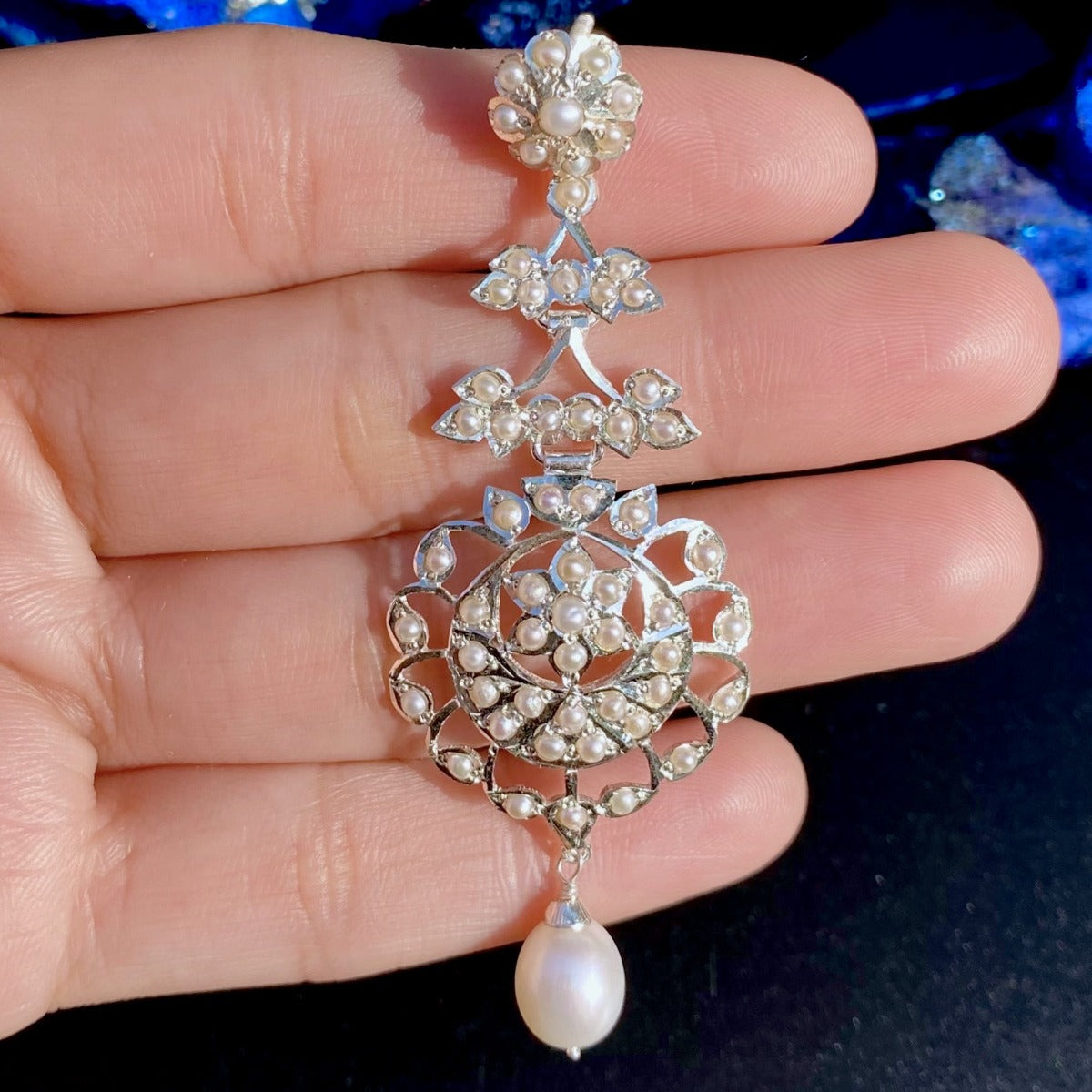 boho silver earrings