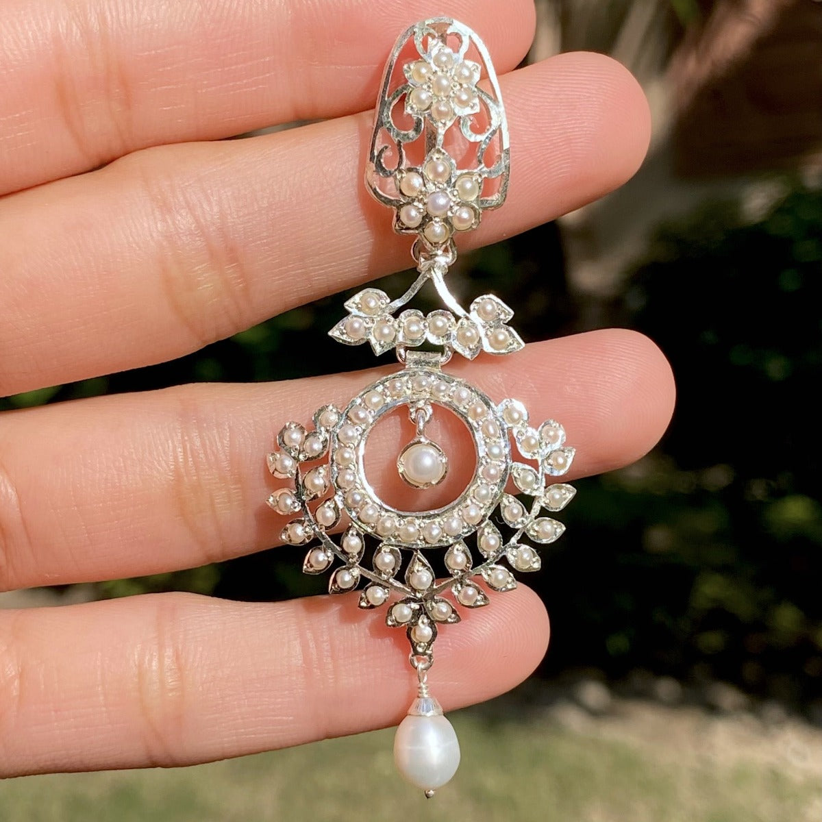 boho silver earrings