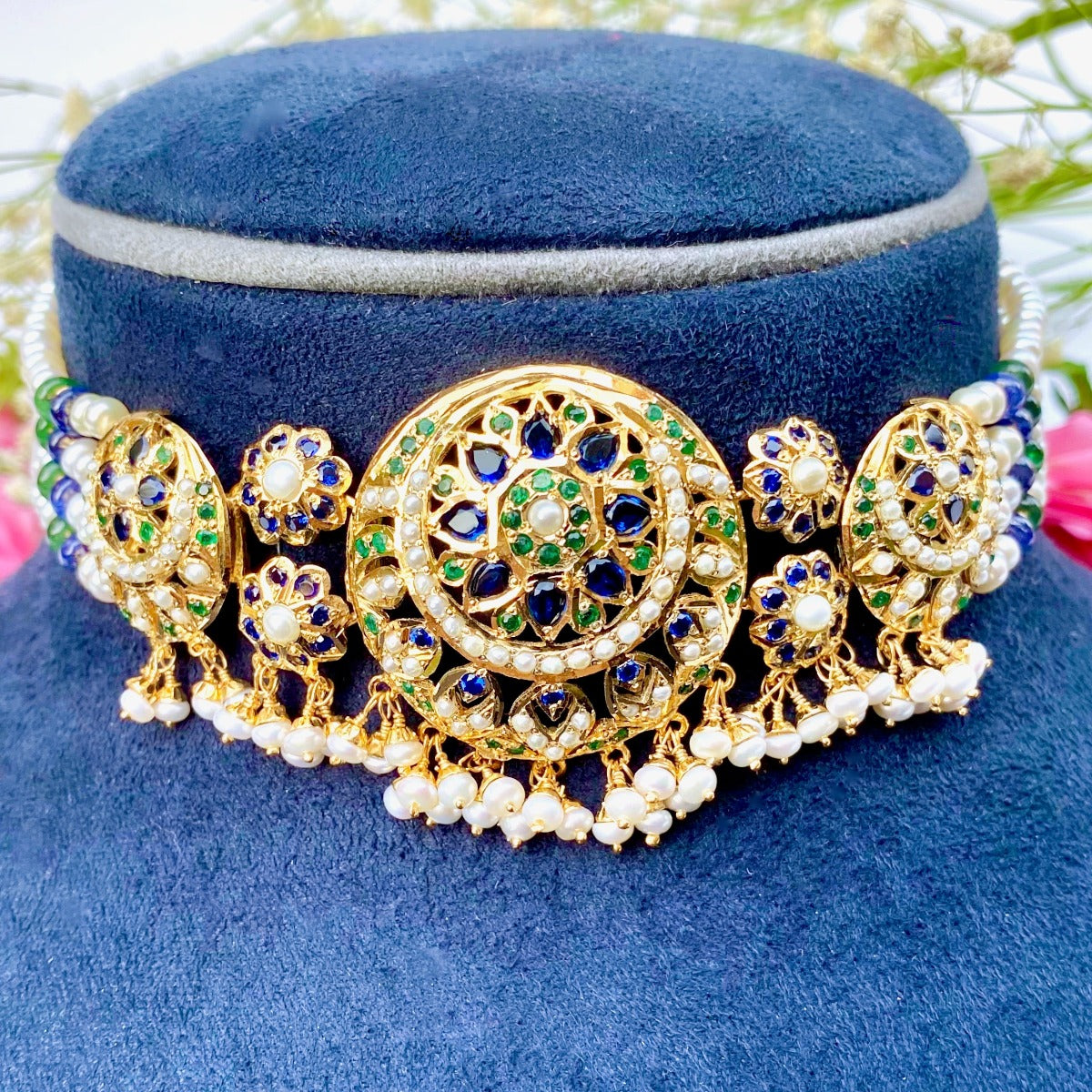 Indian jadau choker