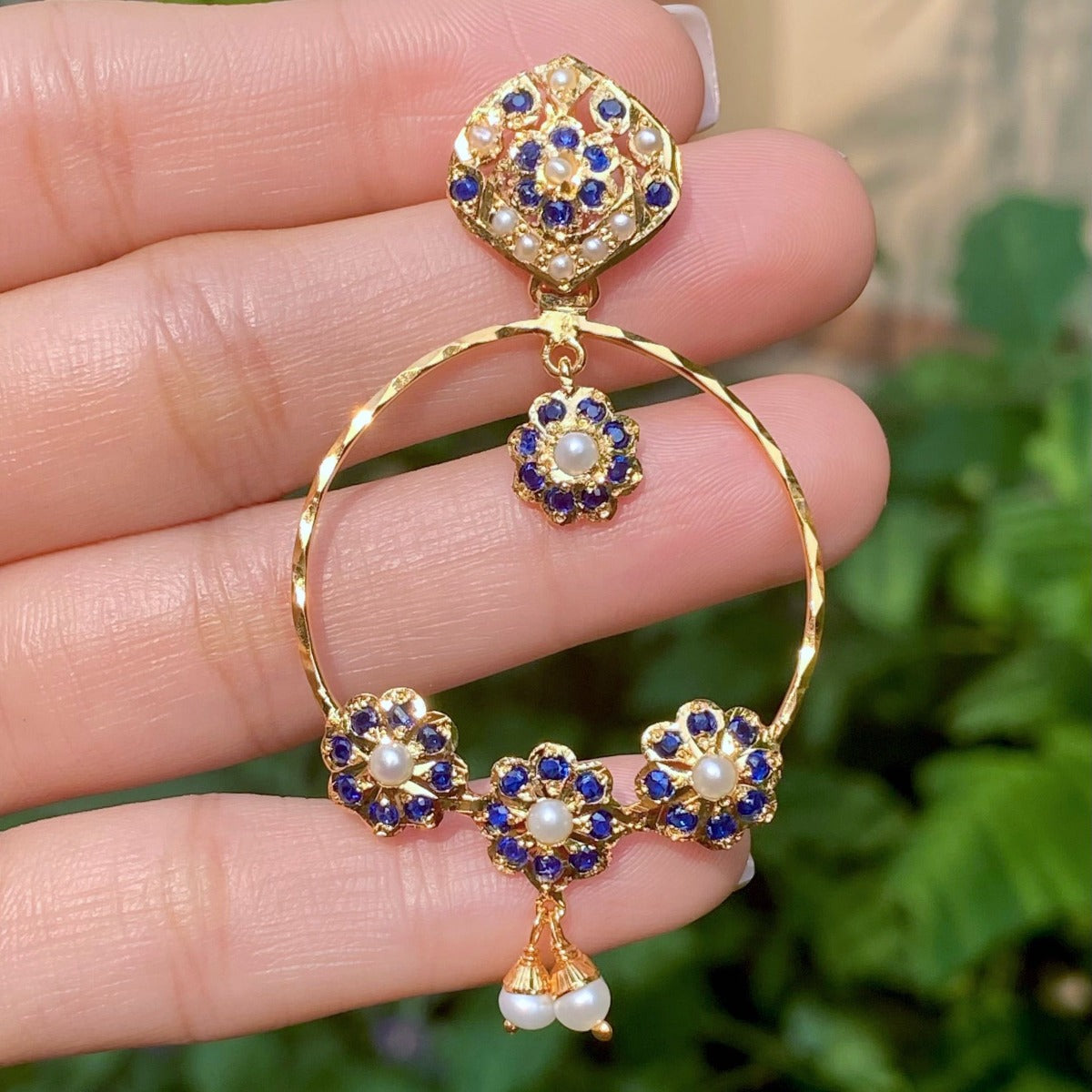 buy gold plated Hyderabadi chandbali online
