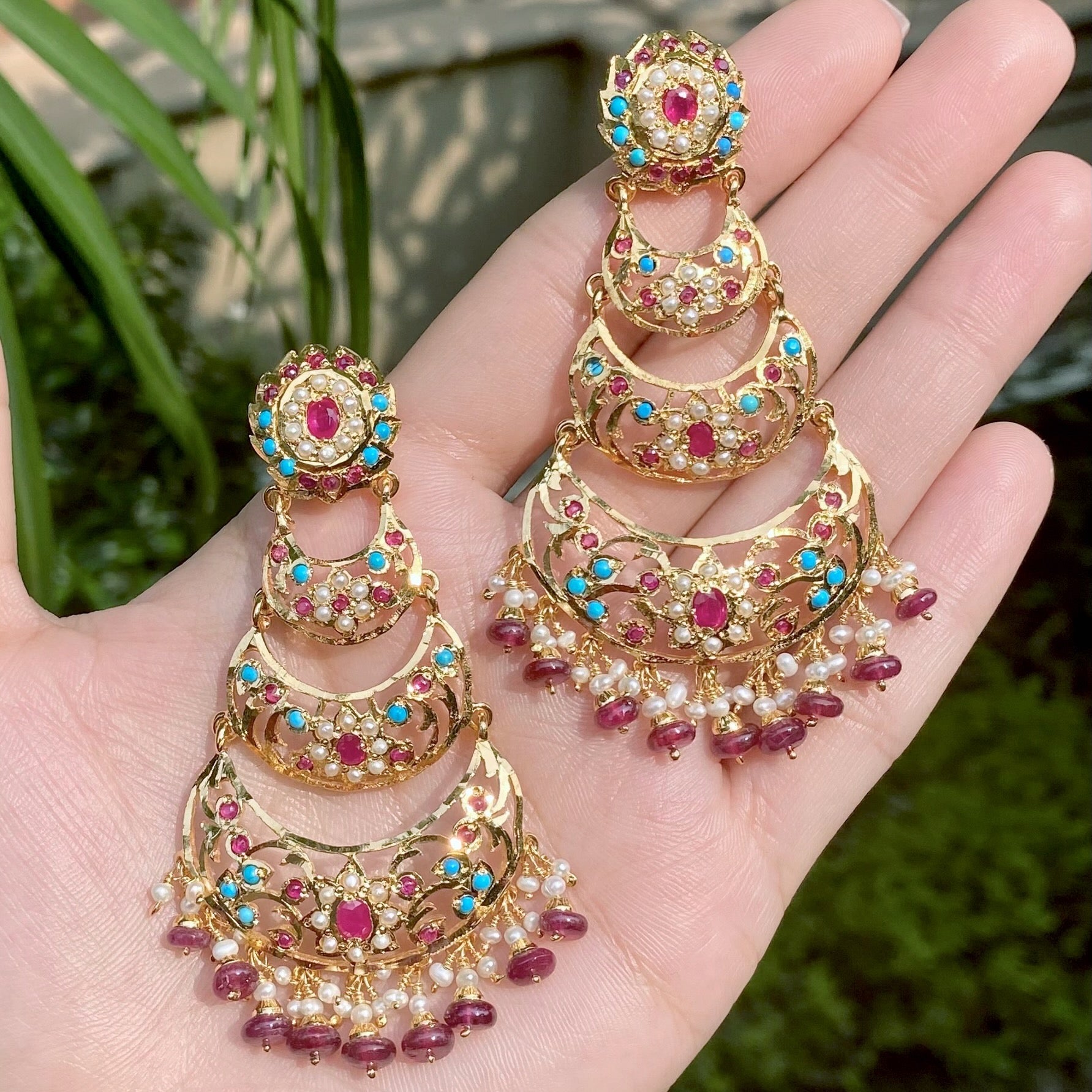 jadau step earrings from india