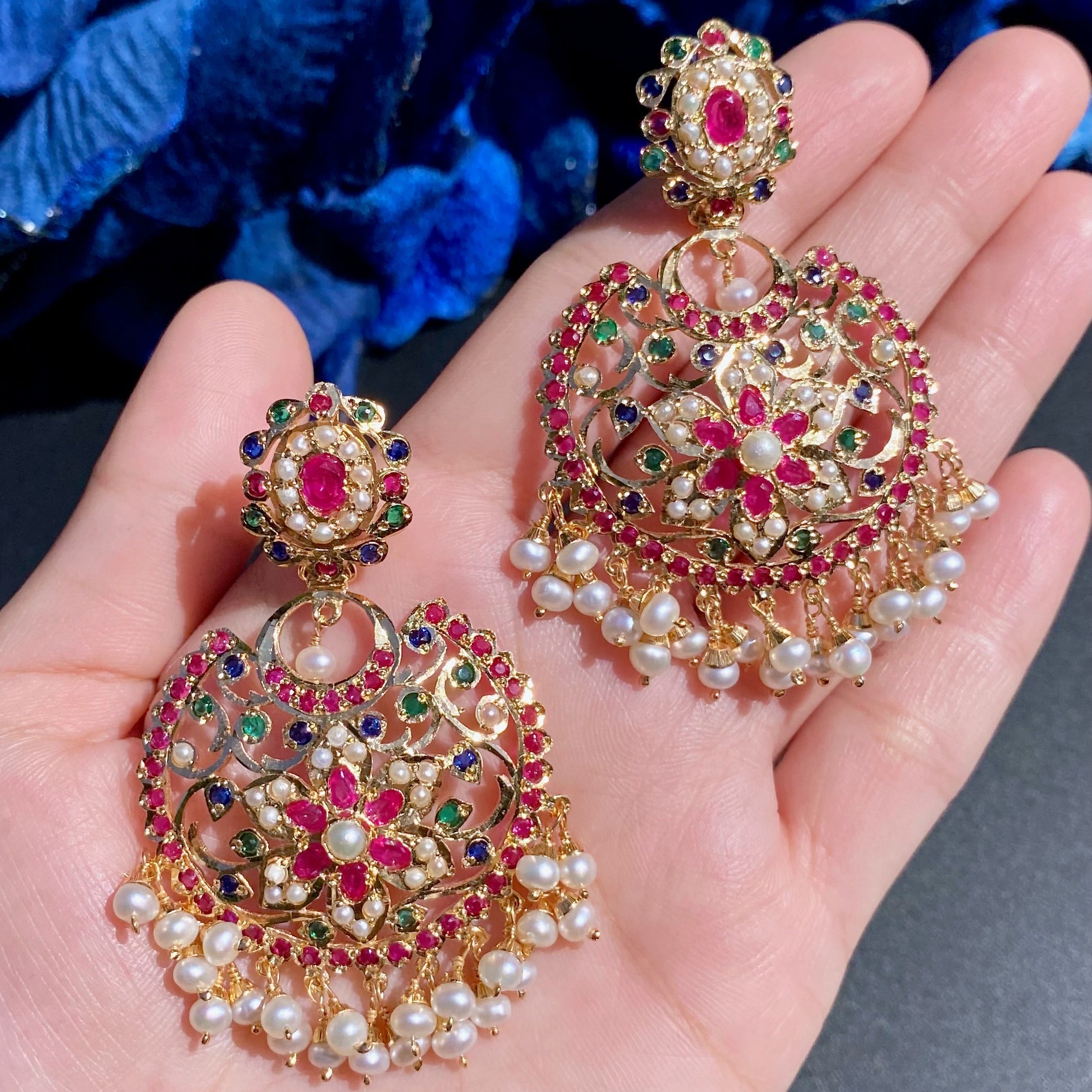 Multicolored Jadau Choker Set | Ethnic Indian Fashion Jewelry on Silver Base NS 416