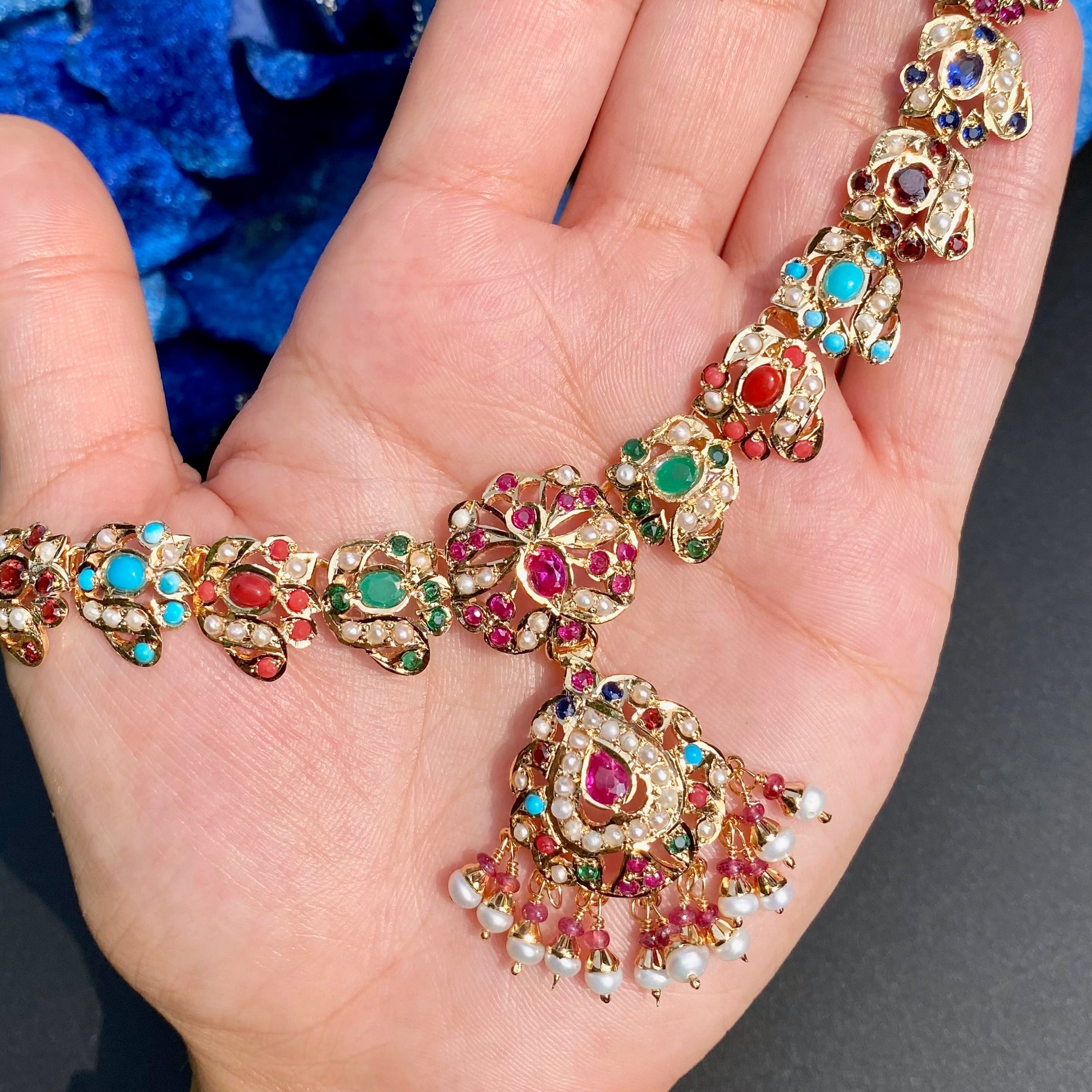 navaratna necklace set in ny