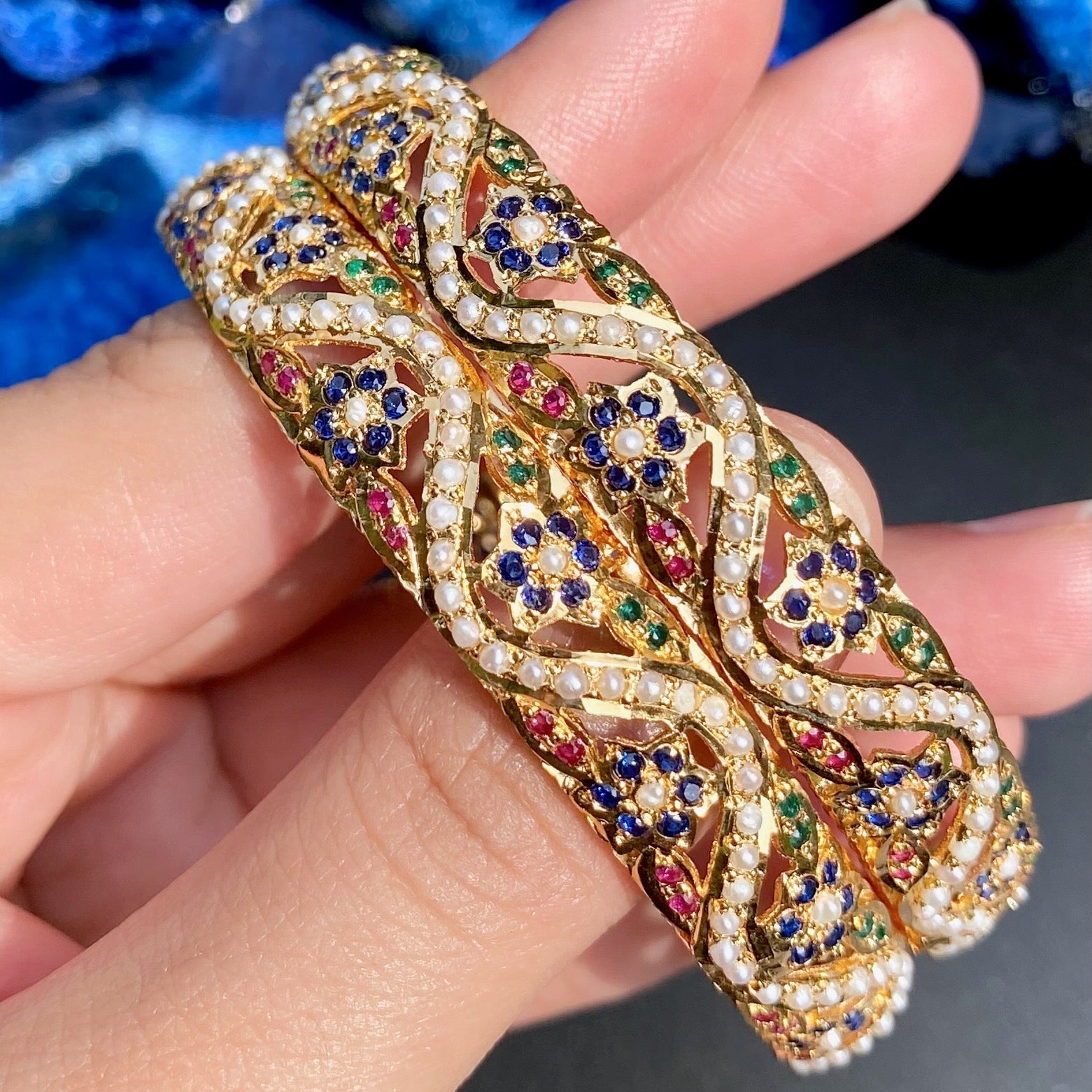 pakistani silver bangles gold plated