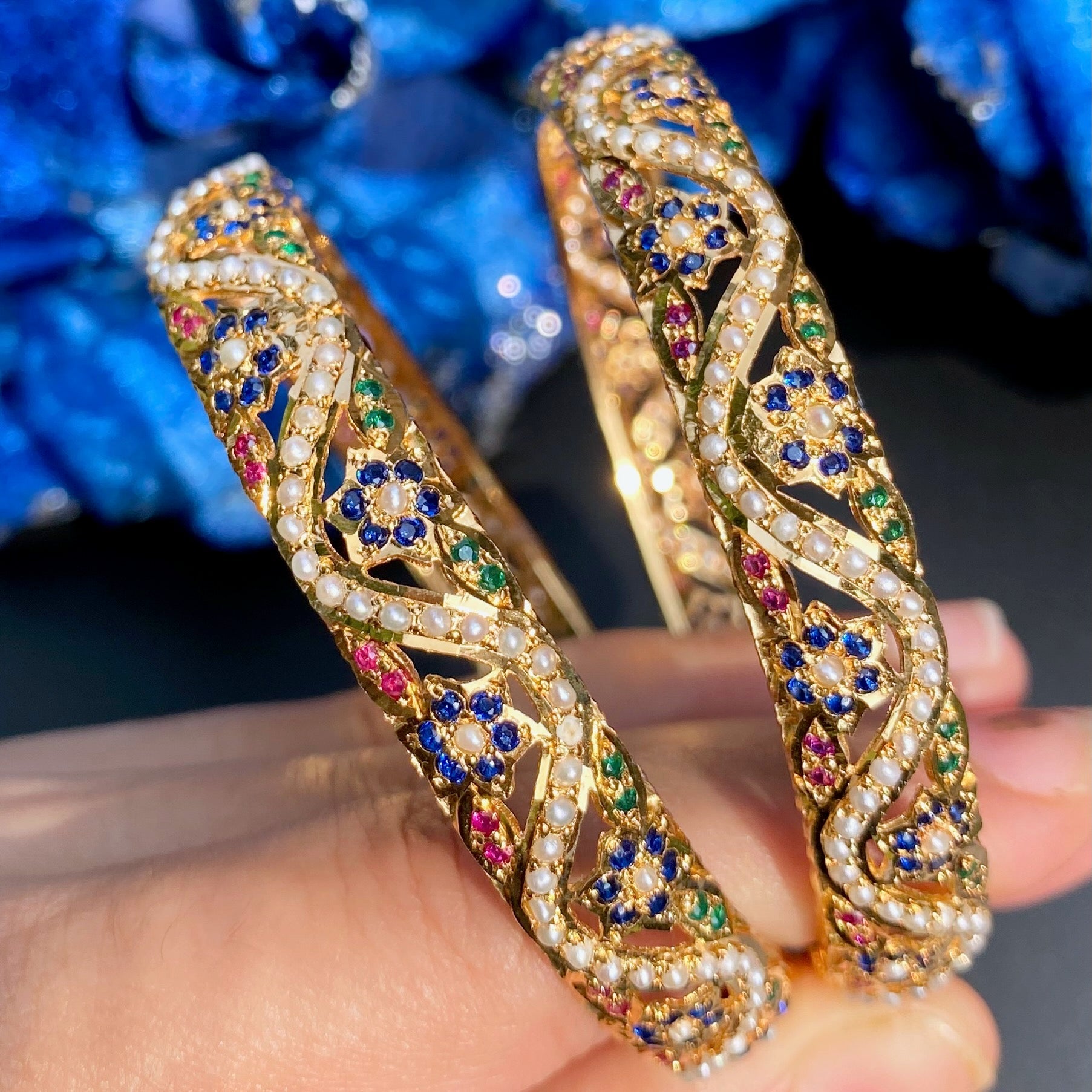 pakistani silver bangles gold plated