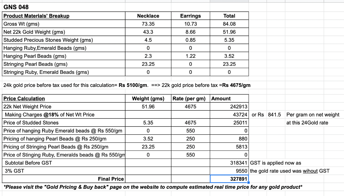 jadau rani haar set in 22k gold studded with pearls