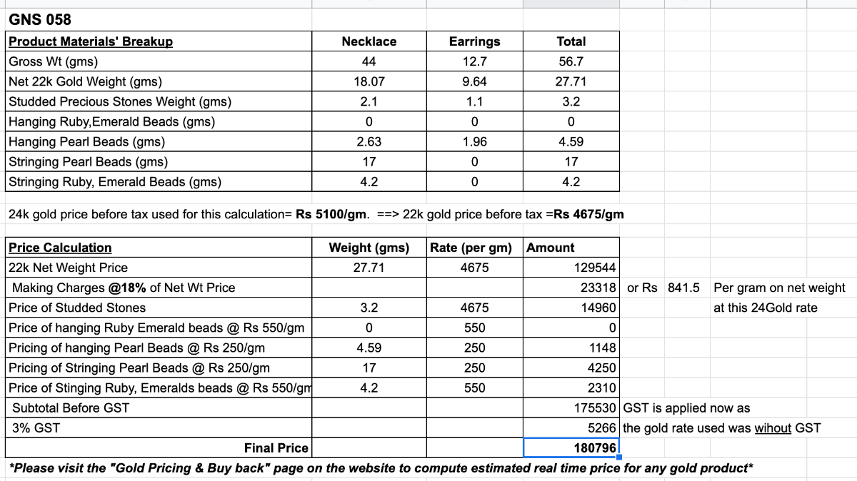 light weight gold rani haar