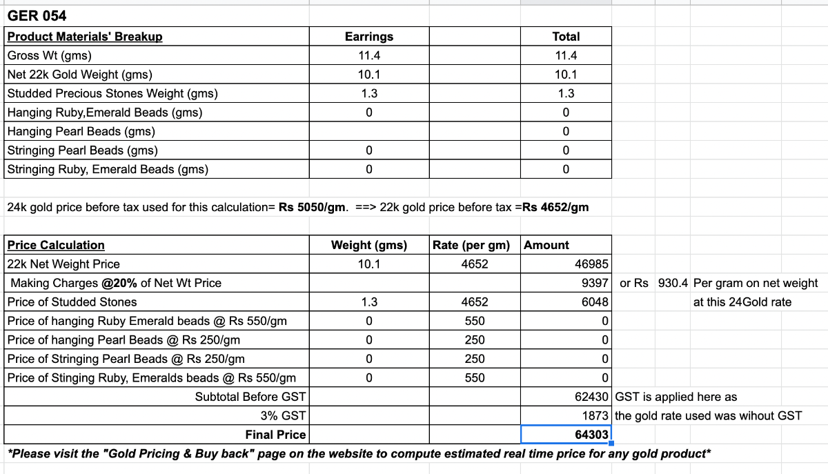 pearl hoop earrings contemporary indo western design 22k hallmark gold