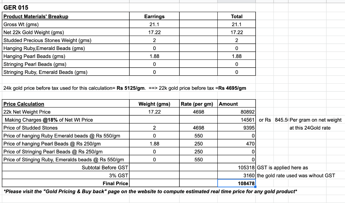 indian pearl jhumki on gold