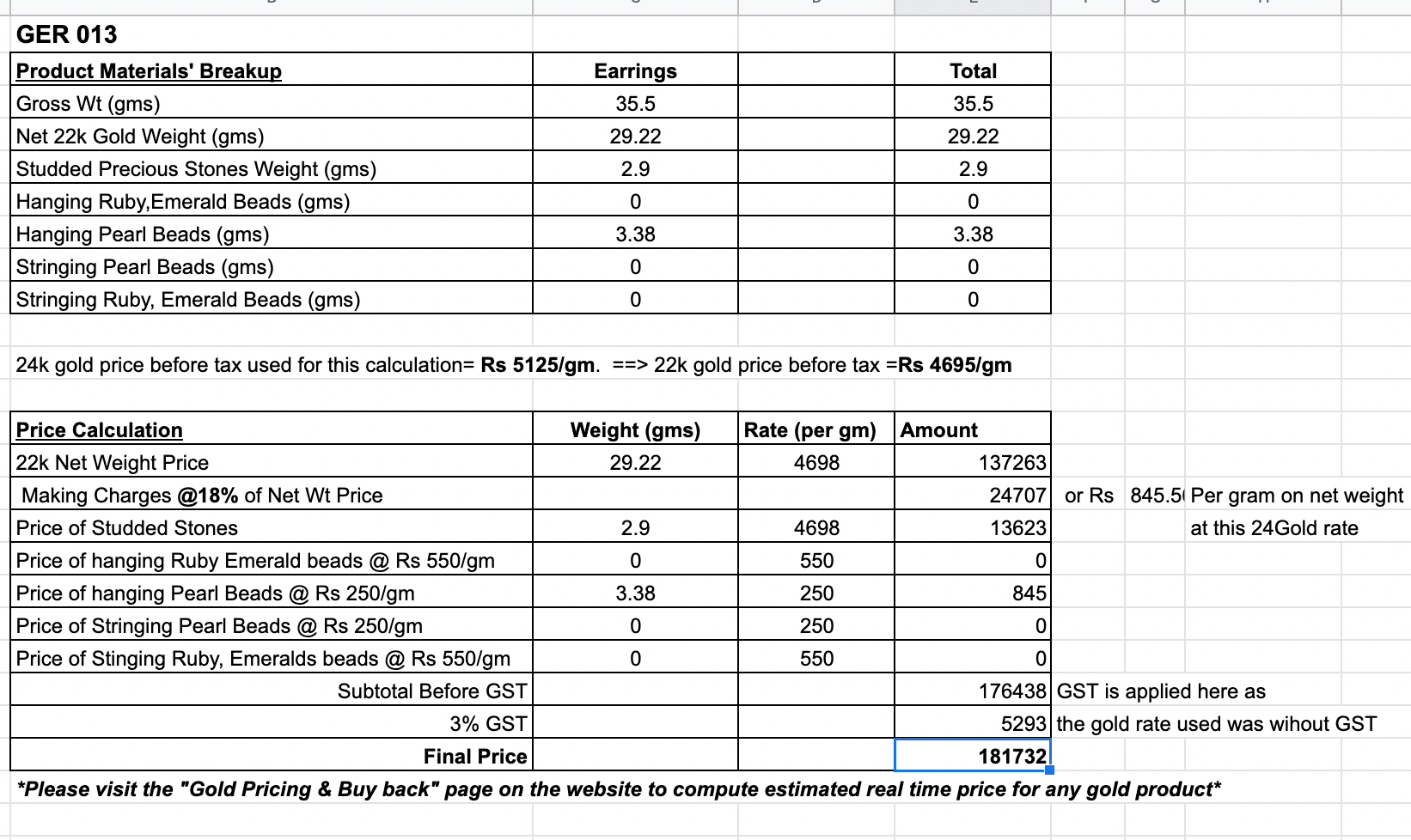 navratna gold indian chandbali