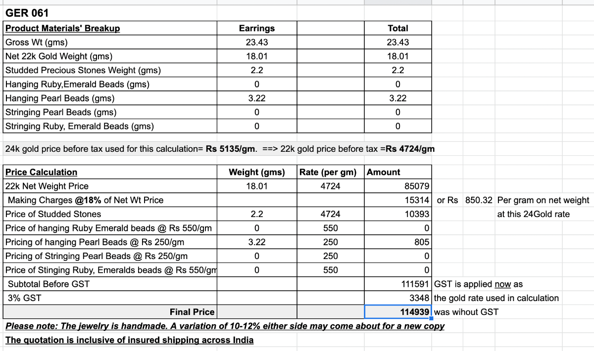 long kashmiri pearl earrings gold