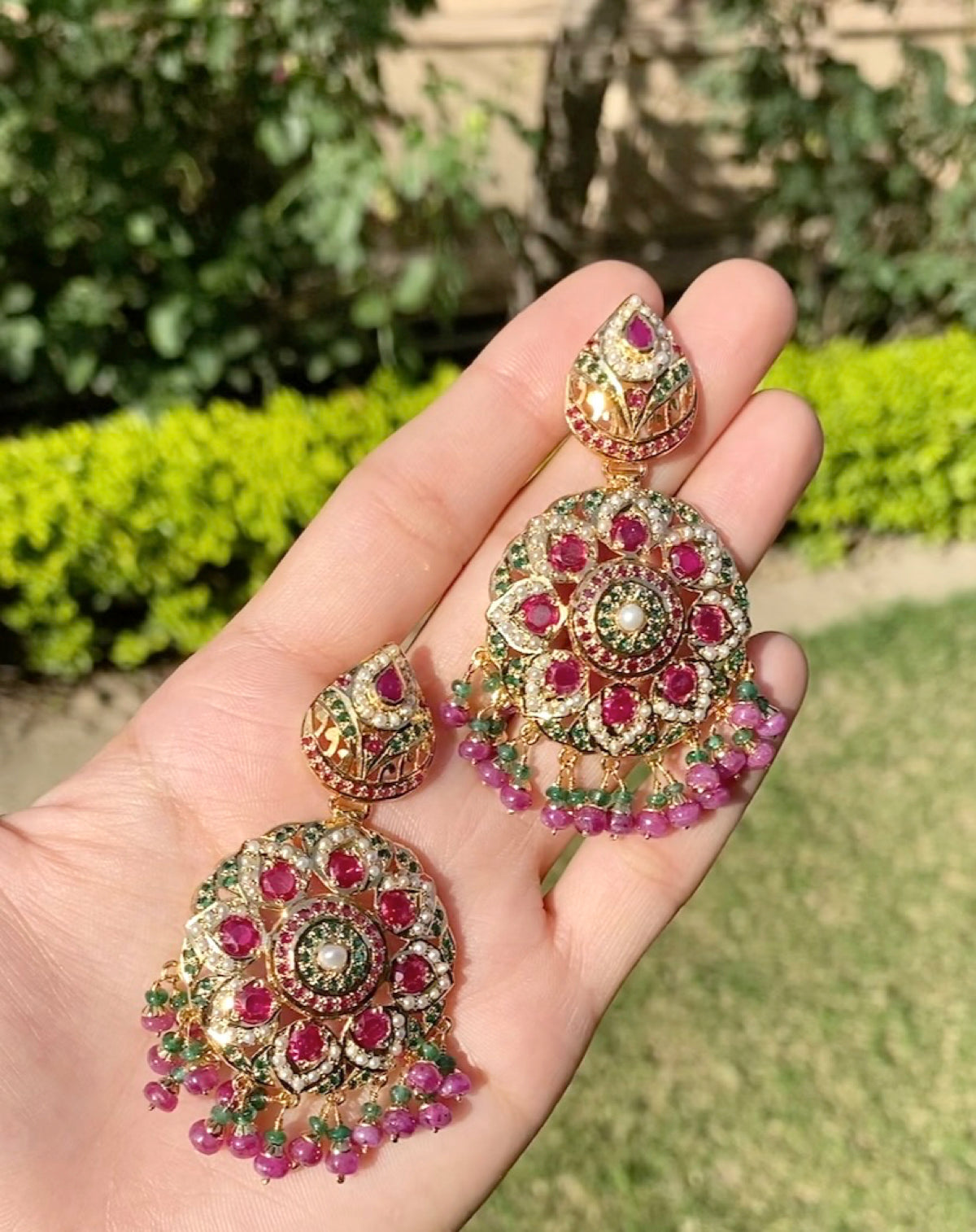 jadau rani haar ruby emerald