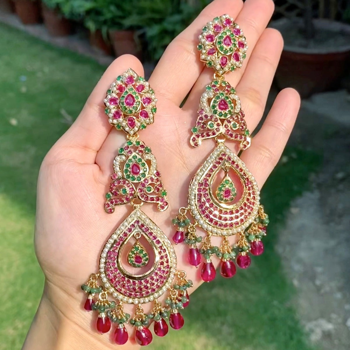 multicolored earrings from india
