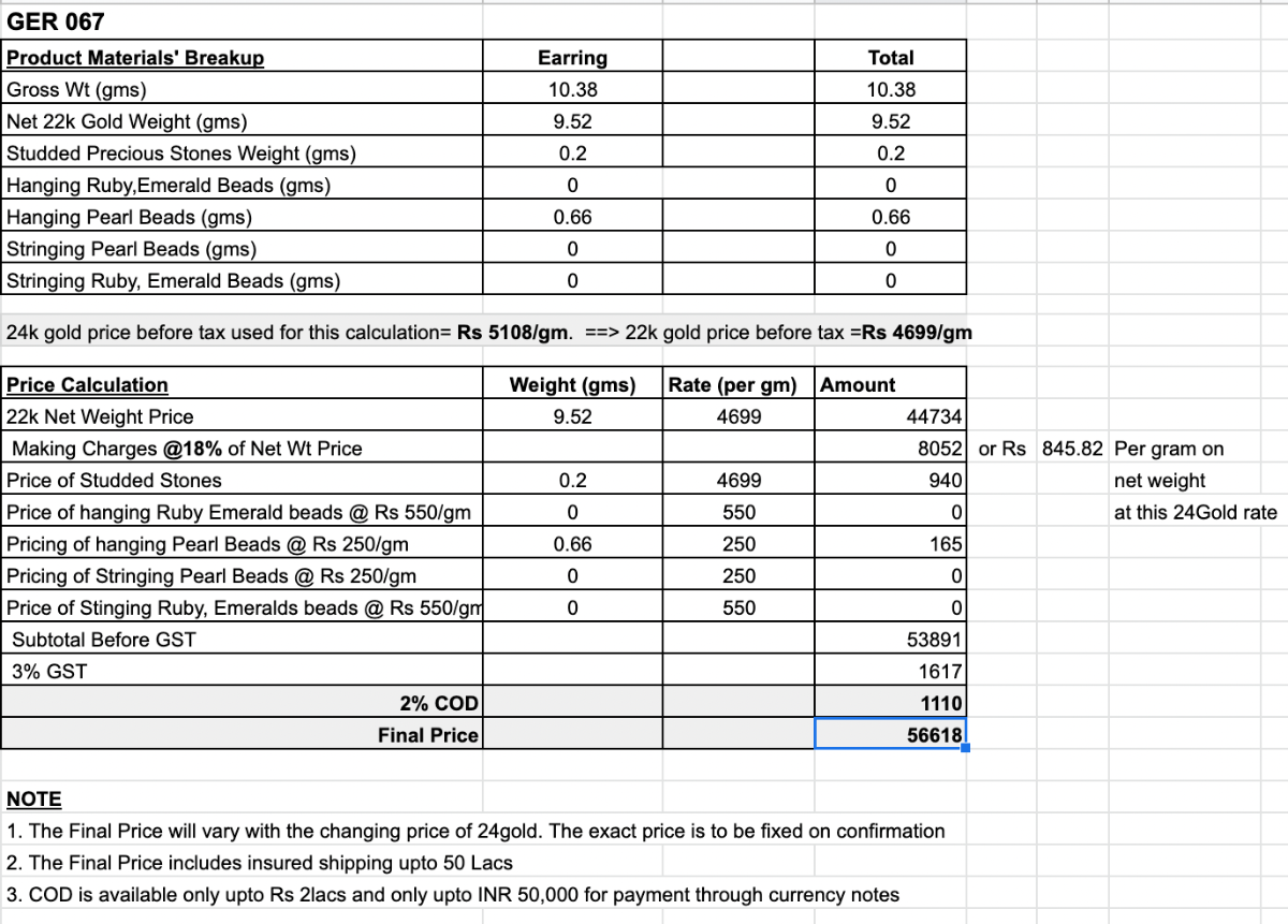 modern indian pearl earrings on gold