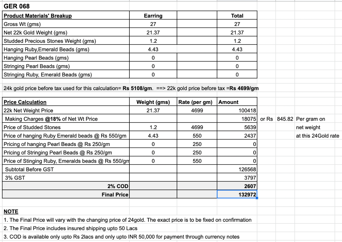 oversized navratna chandbali with jhumka