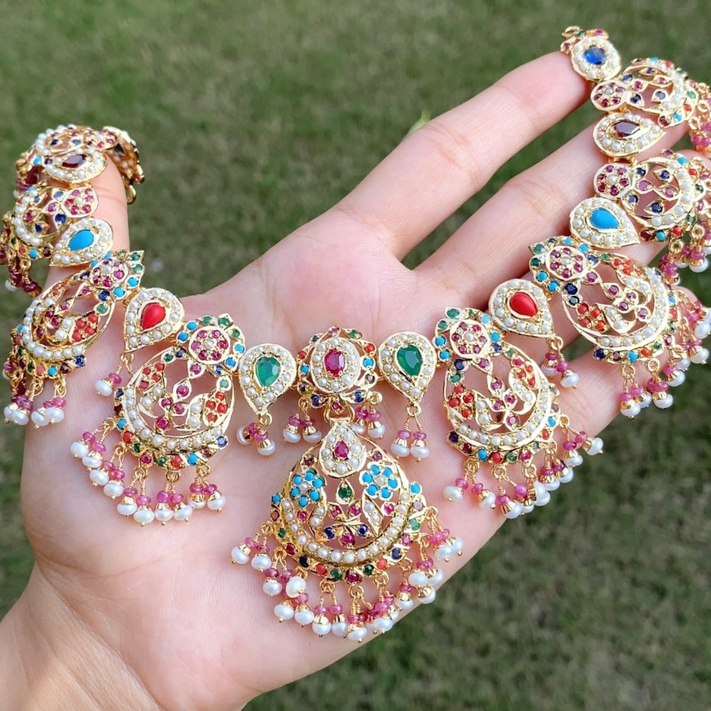 navaratna necklace set nj