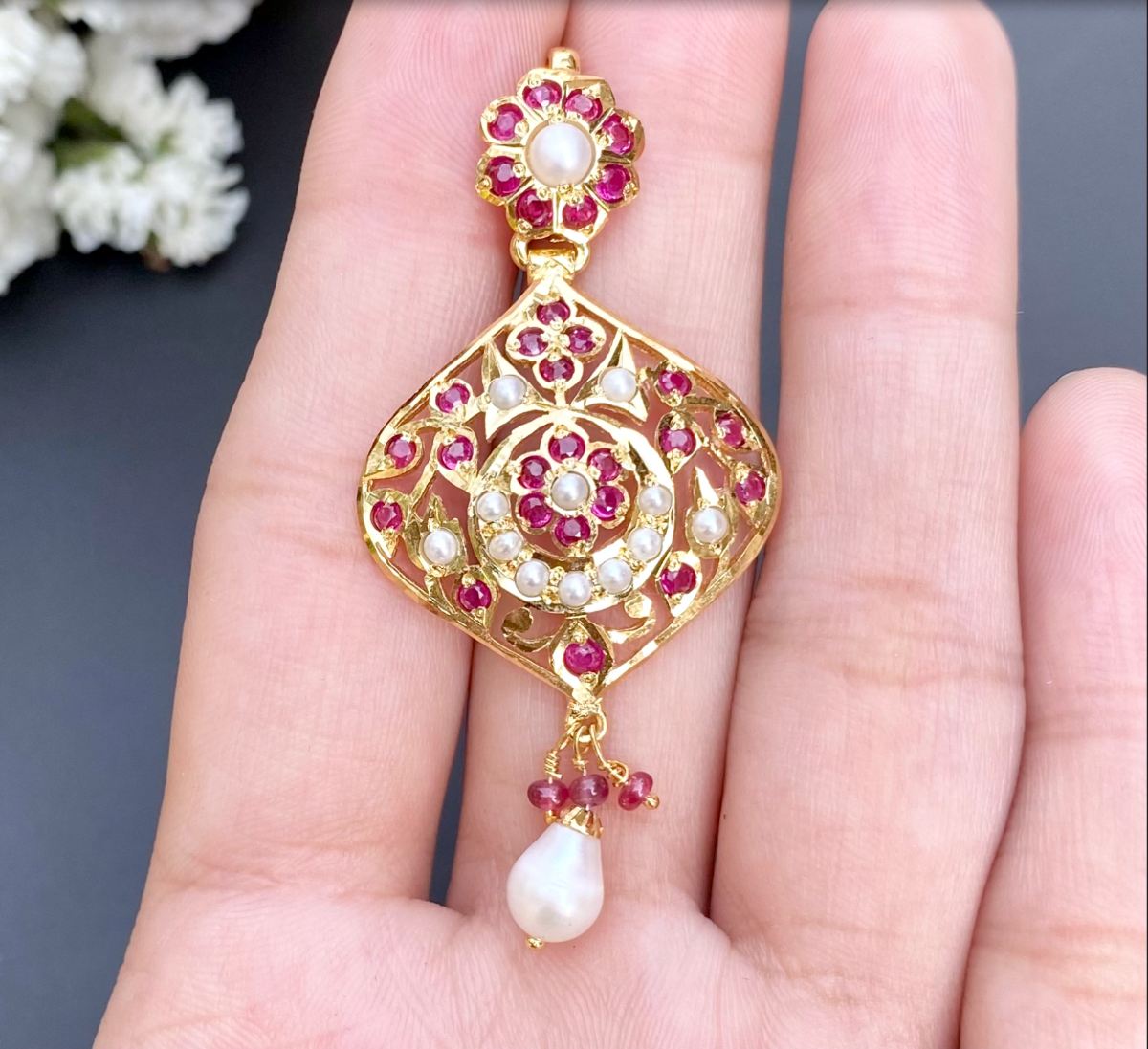 ruby pendant indian