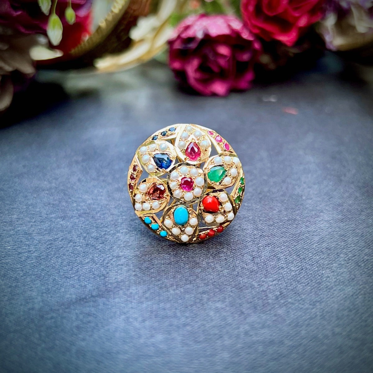 tanishq navratna gold ring