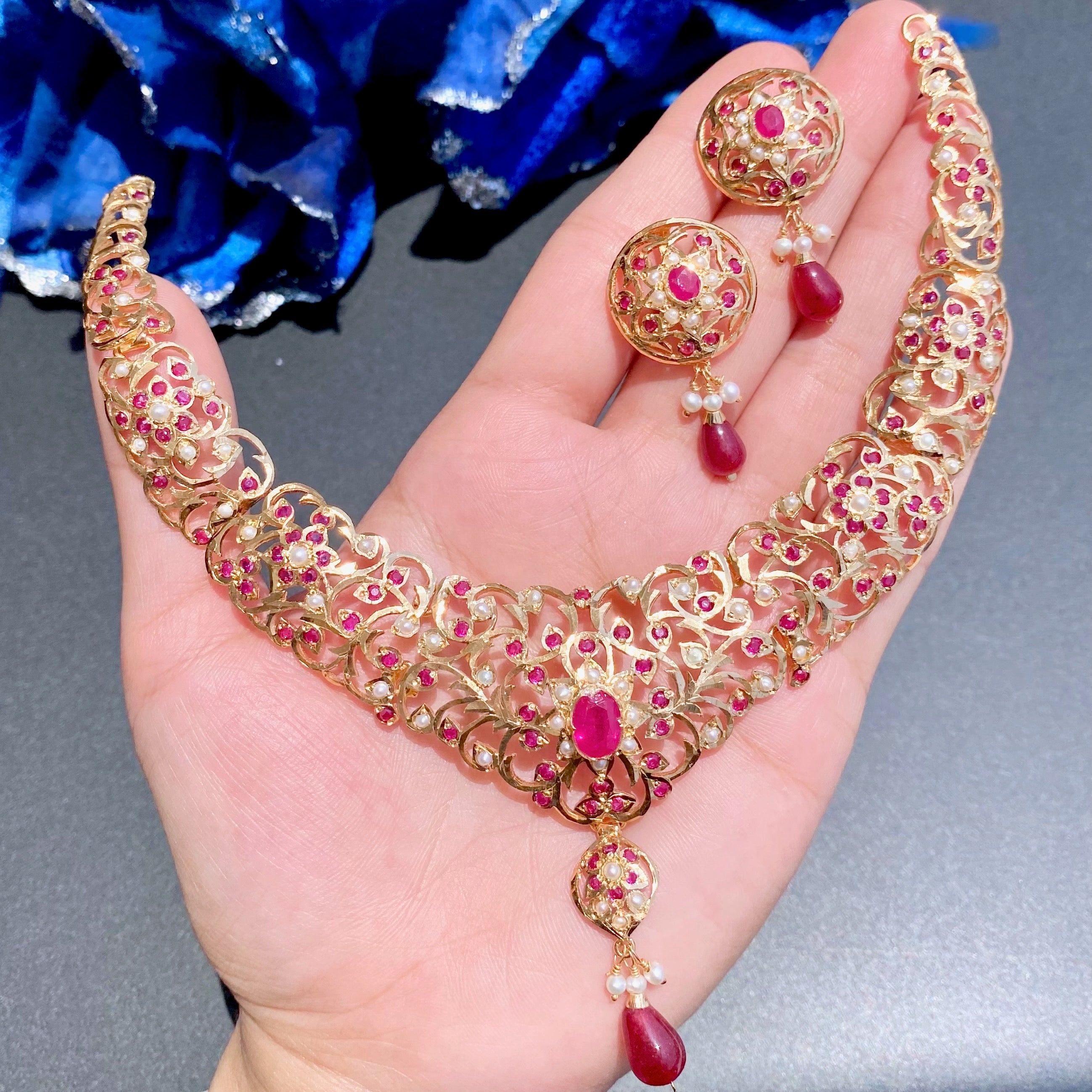 indian necklace set vintage design