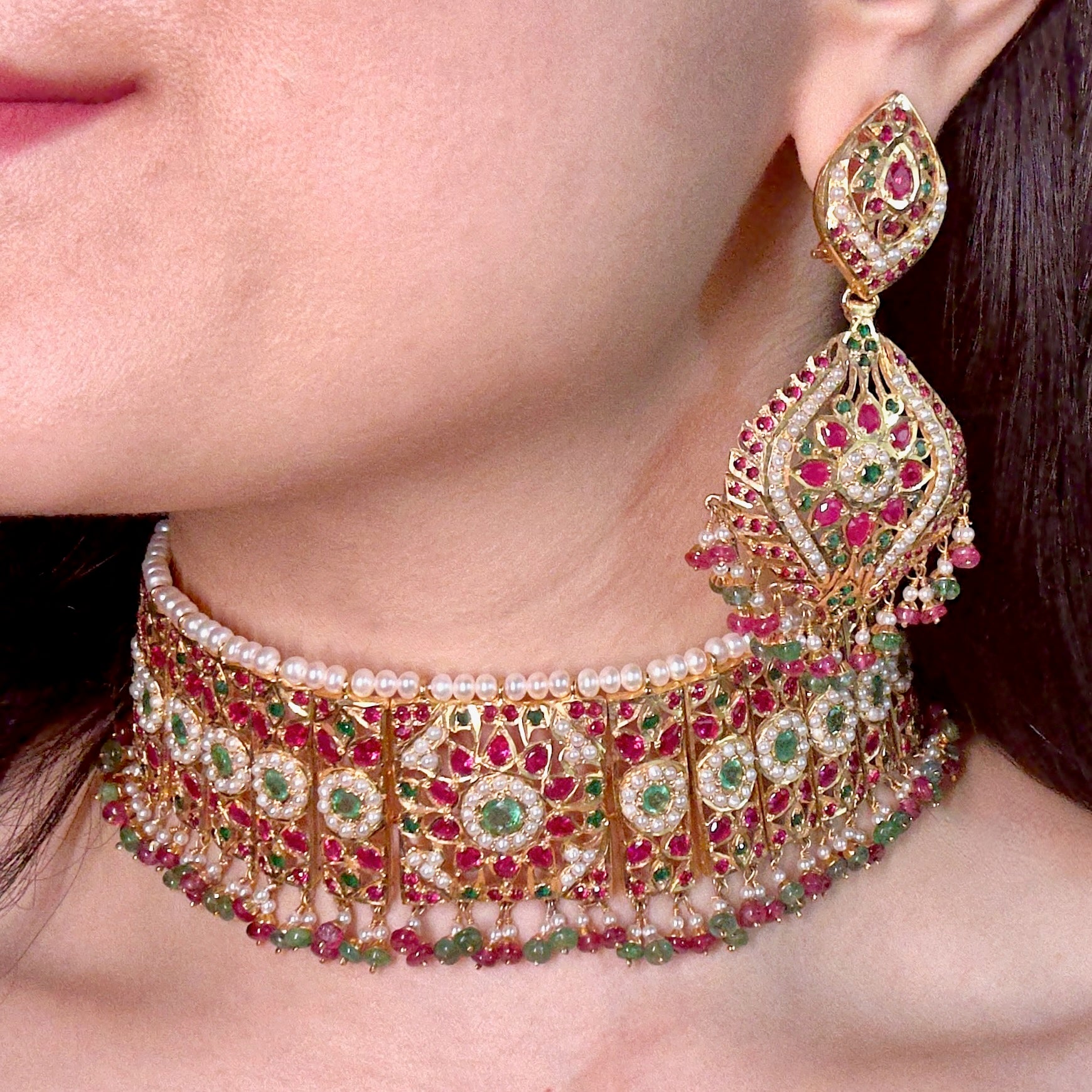 bridal wear pakistani choker set