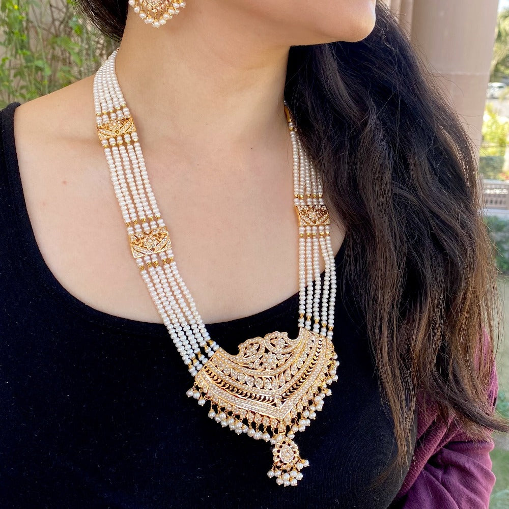 indian kundan polki haar set