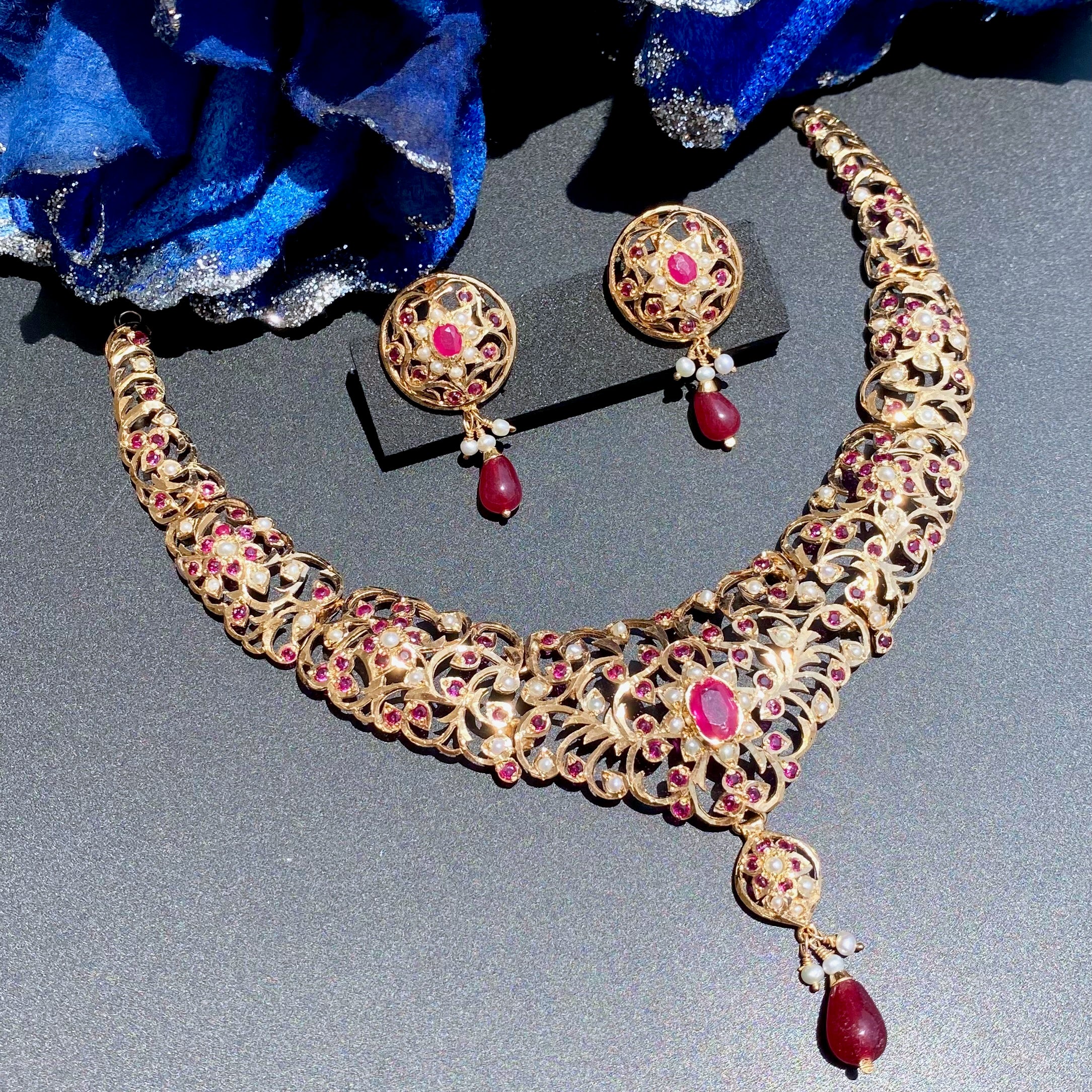 indian necklace set vintage design