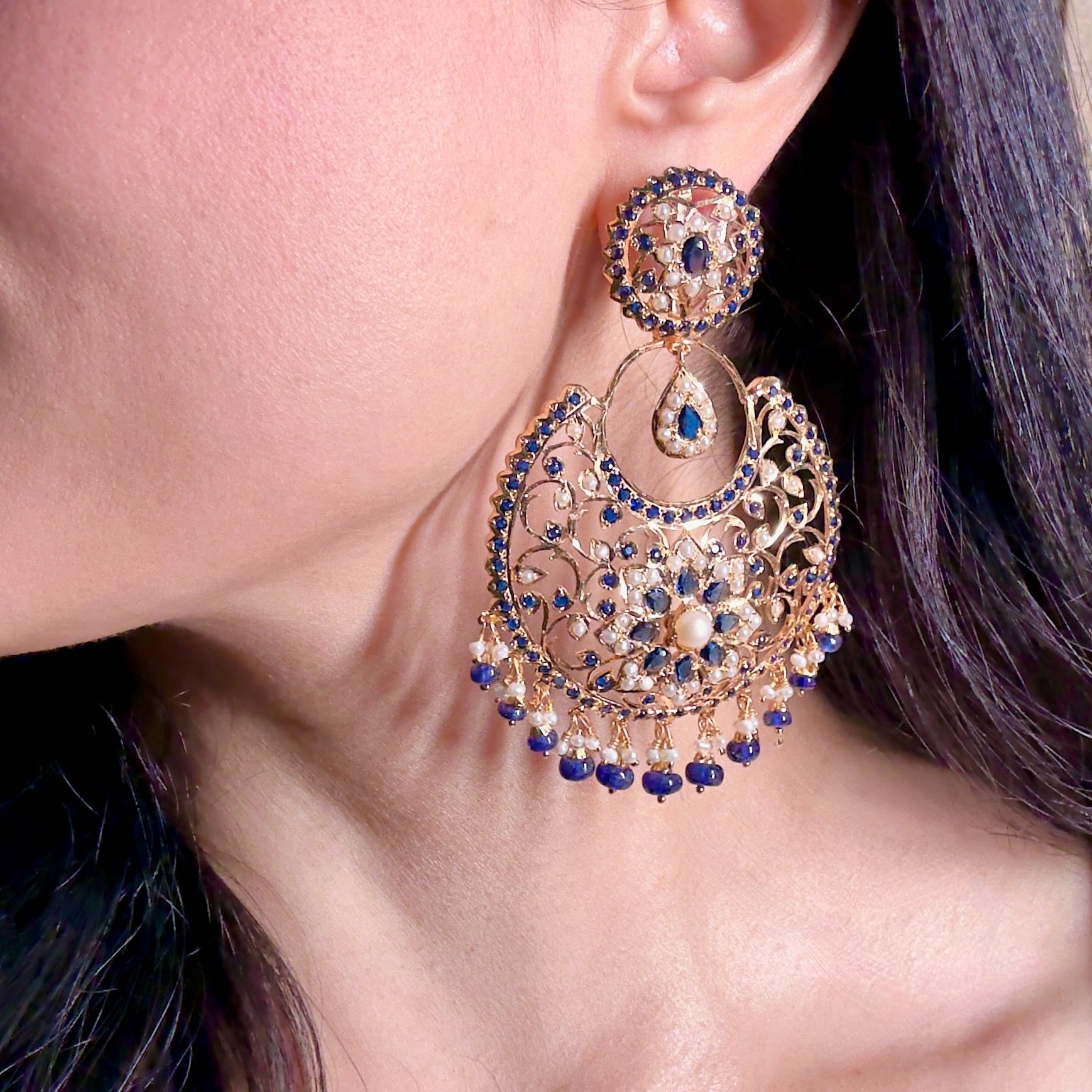 intricate pakistani earrings