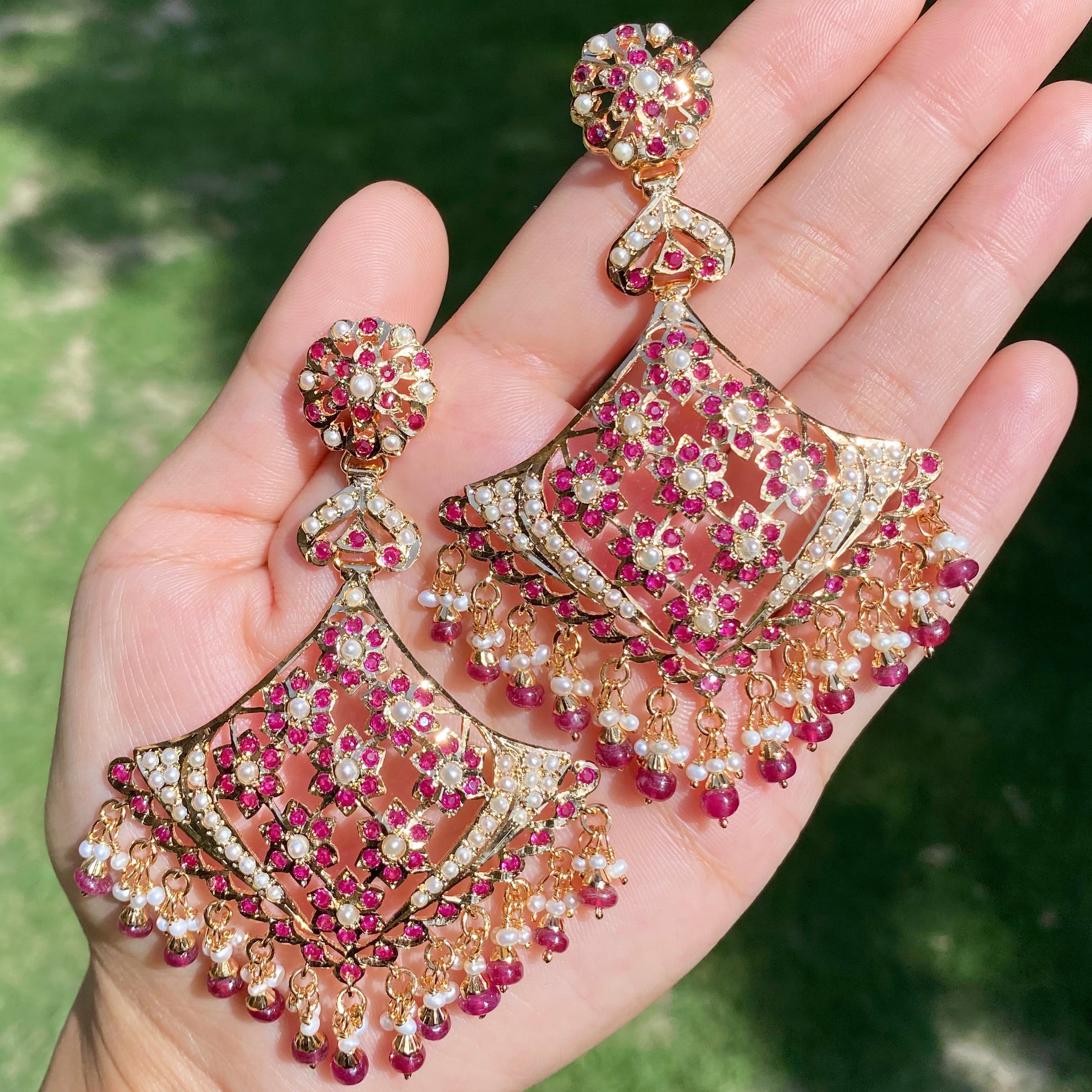 fashion ruby earrings