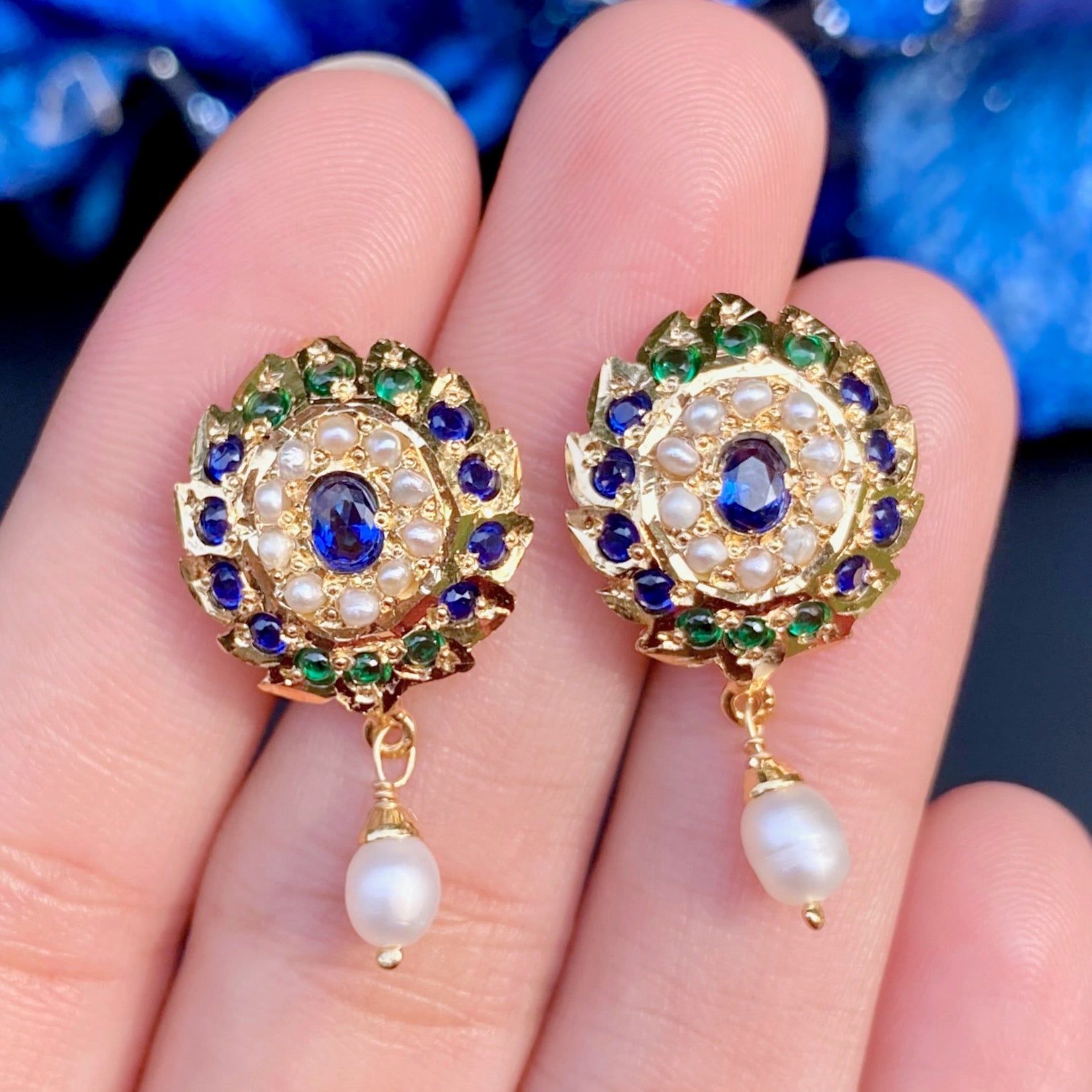 gold plated sterling silver studs