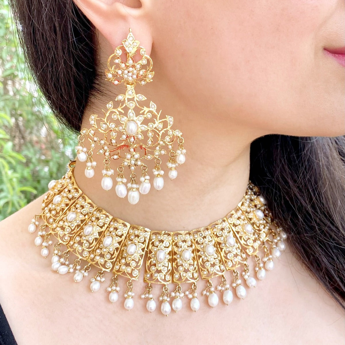 antique fashion indian pearl jewelry