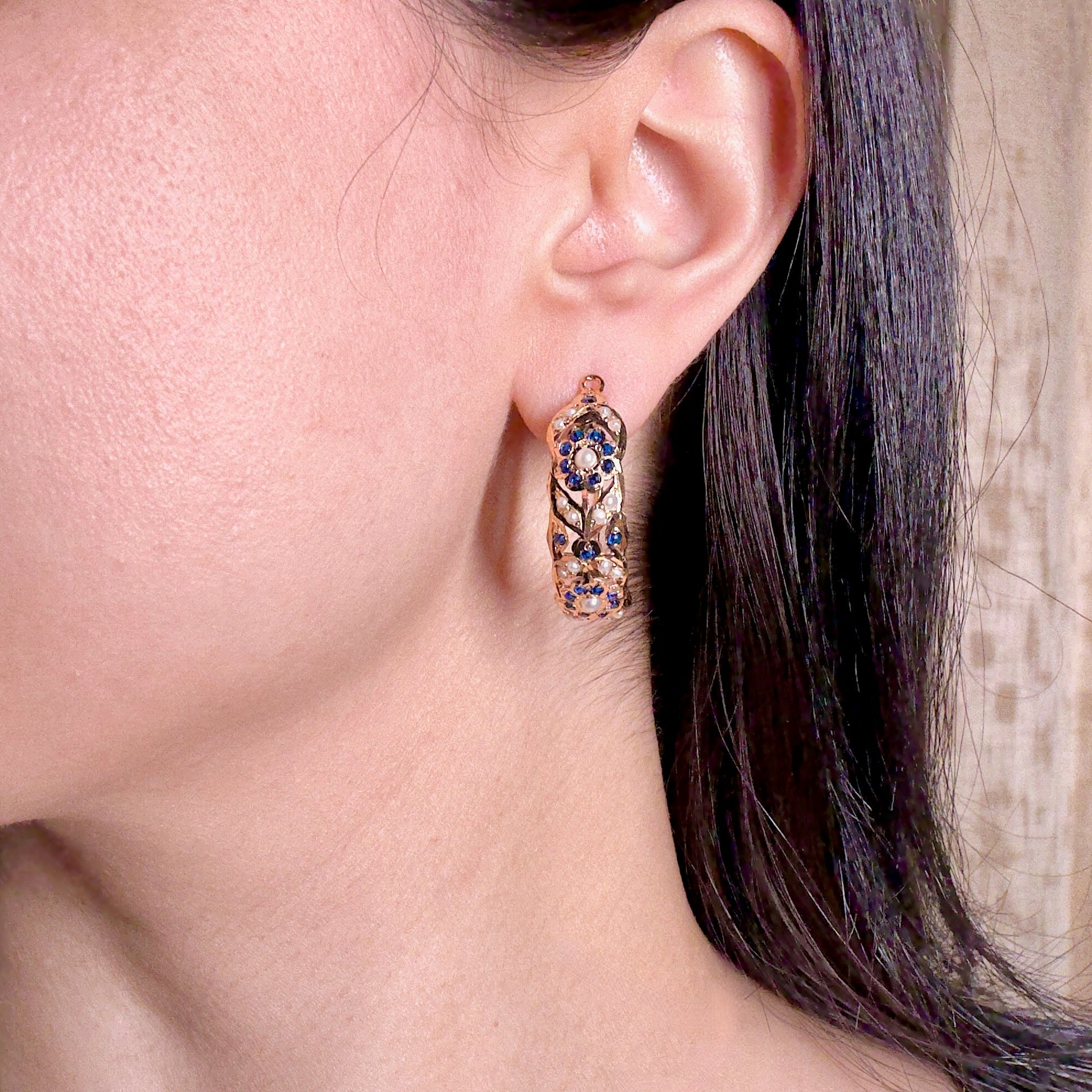 Dainty Hoop Earrings | Premium Craftsmanship on Silver with Gold Plating ER 581