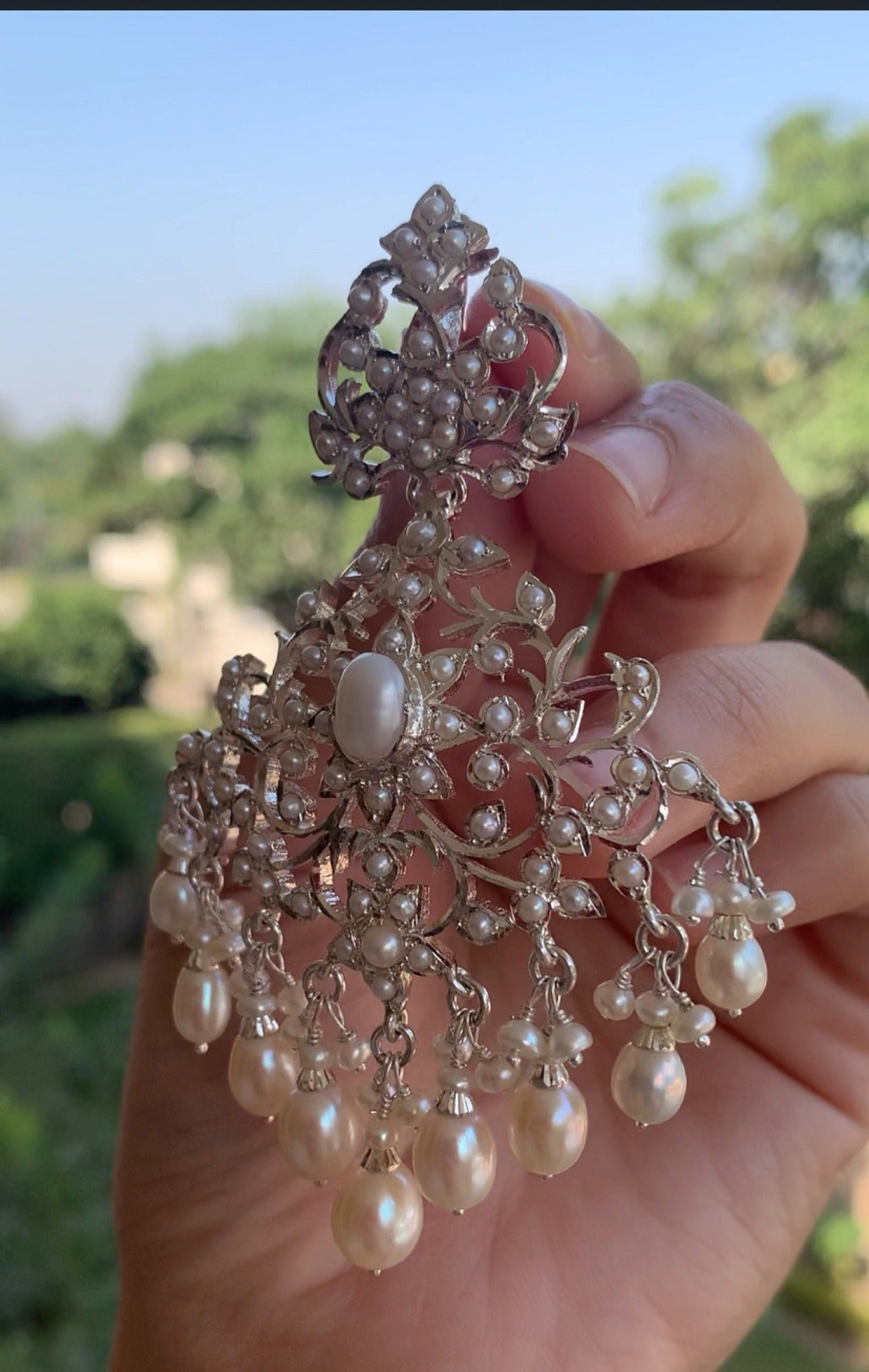 boho style earrings in silver