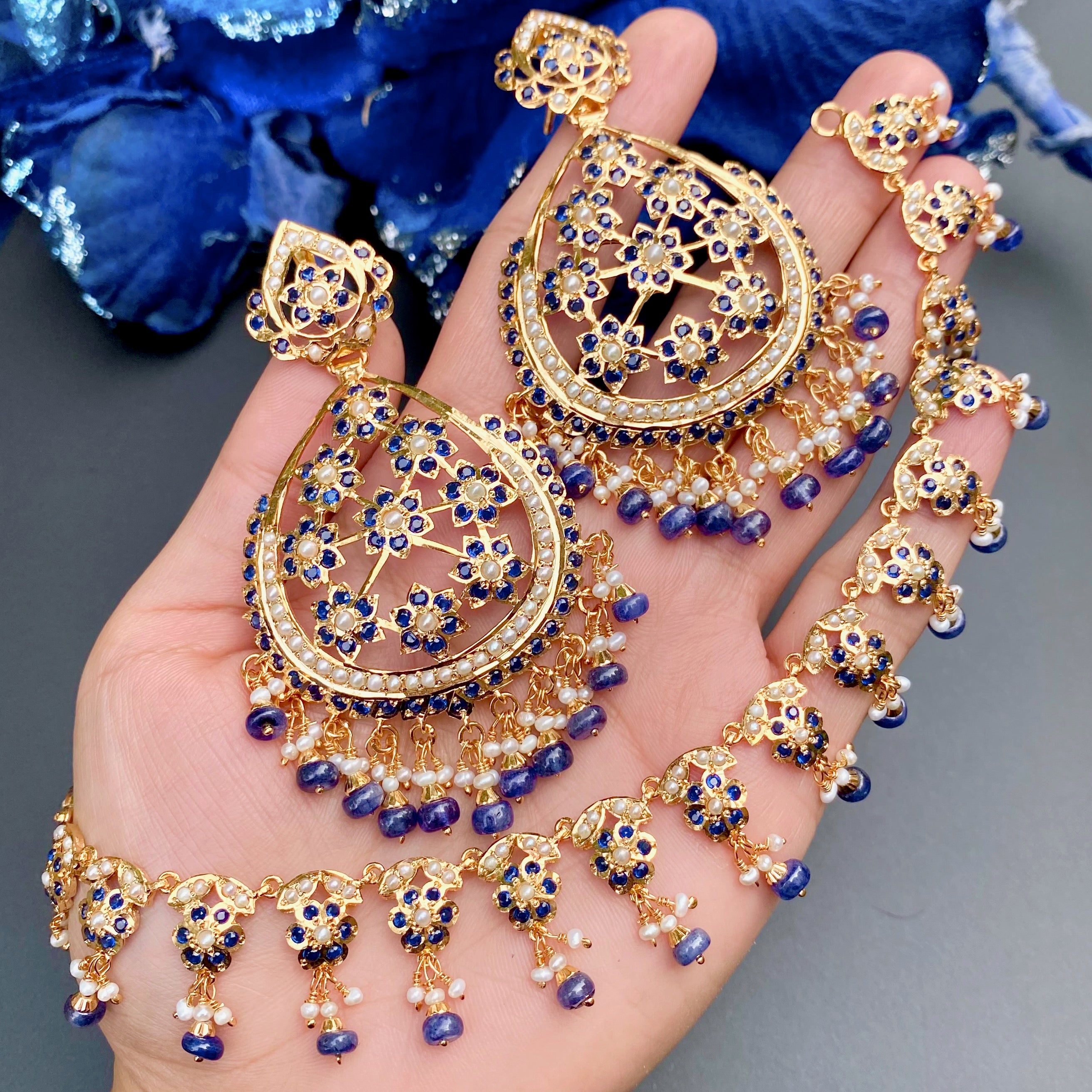 premium indian fashion jewelry on silver