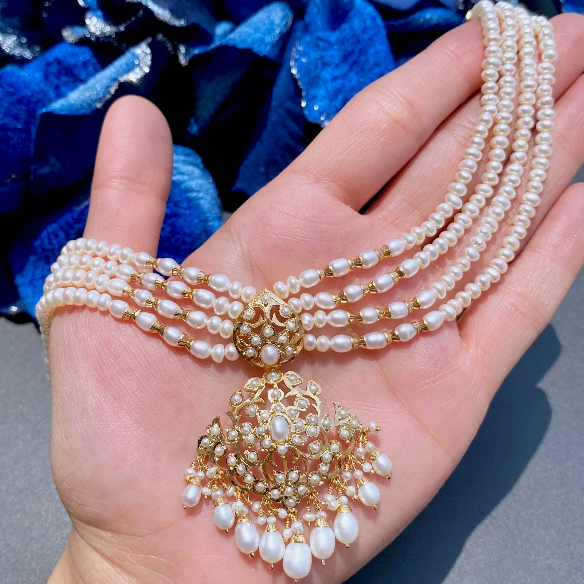 pearl sitarami necklace set