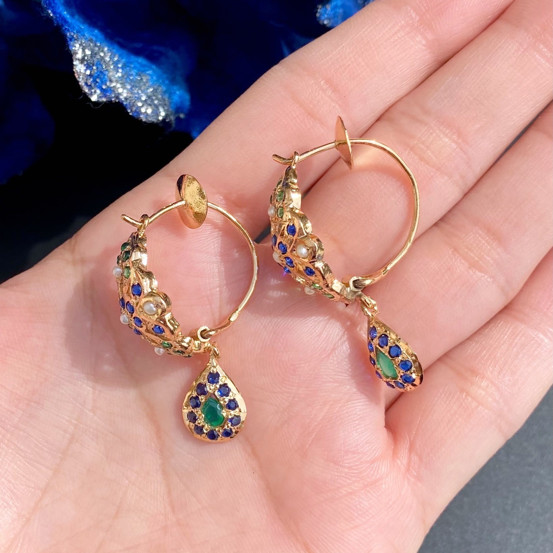 Cute Jadau Earrings For Girls | Indian Earrings on 925 Silver | Dainty Design ER 571