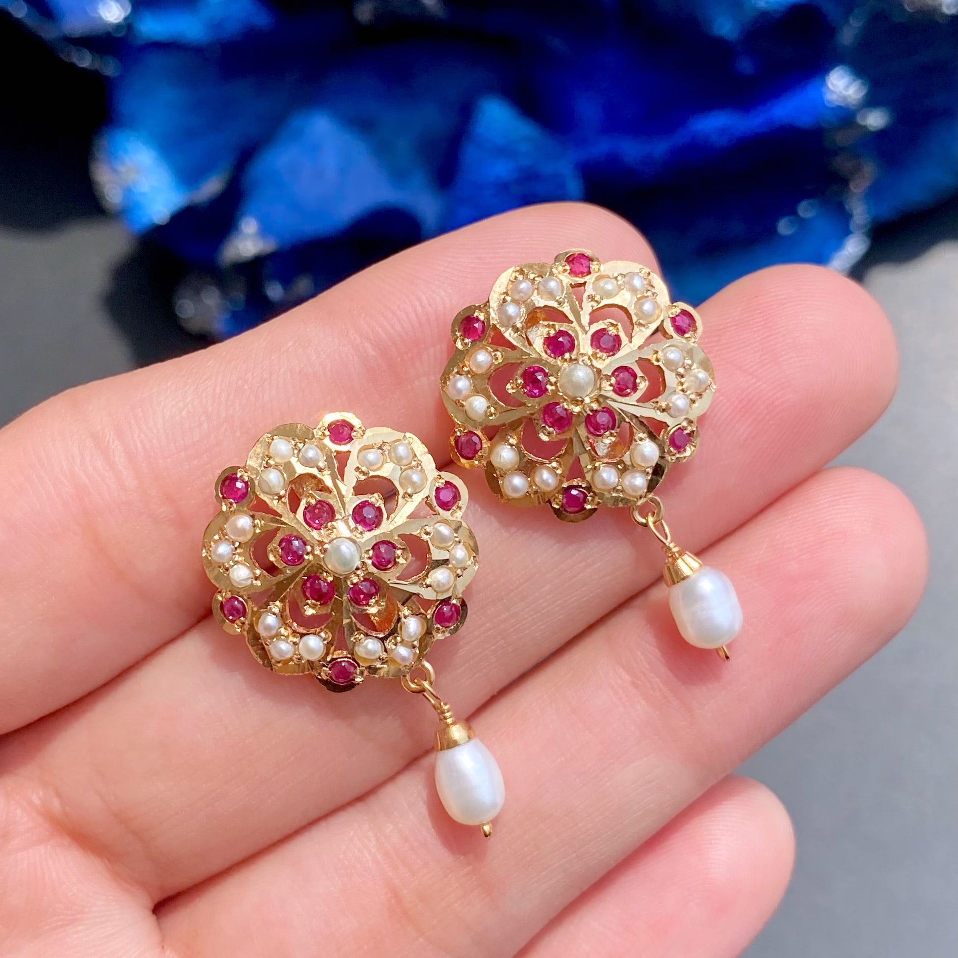 intricate jadau studs