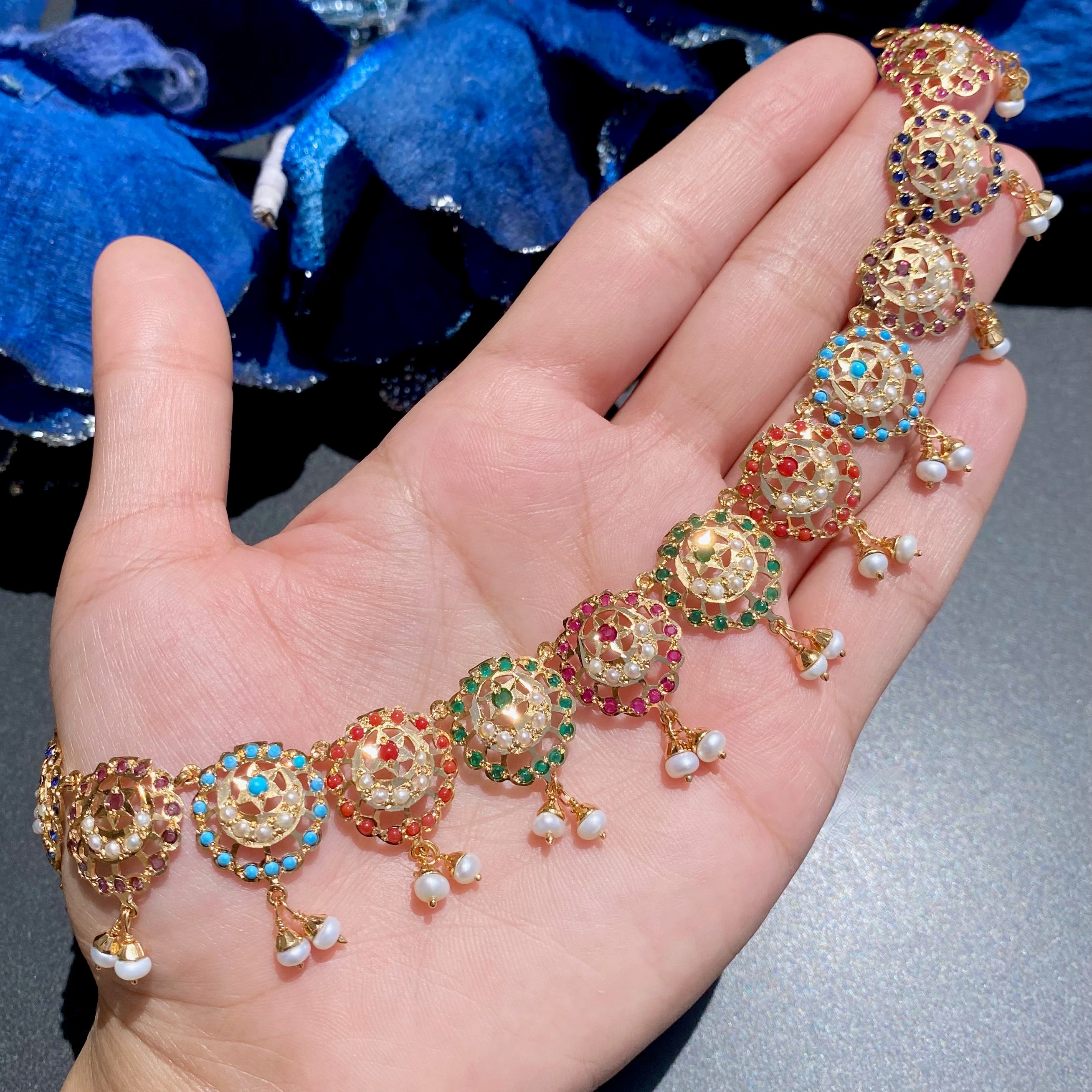 premium indian navaratna jewelry set