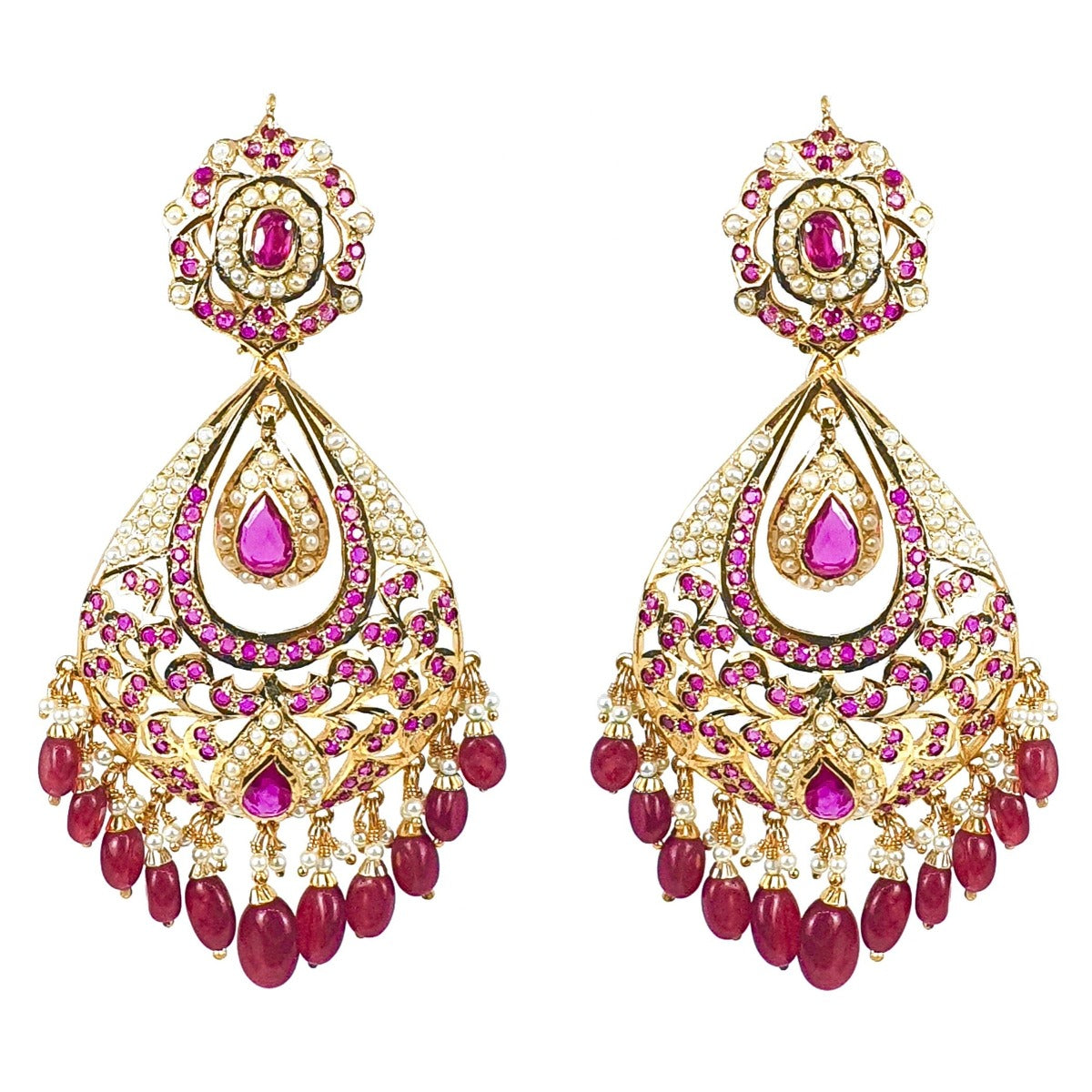 kashmiri chandbali earrings