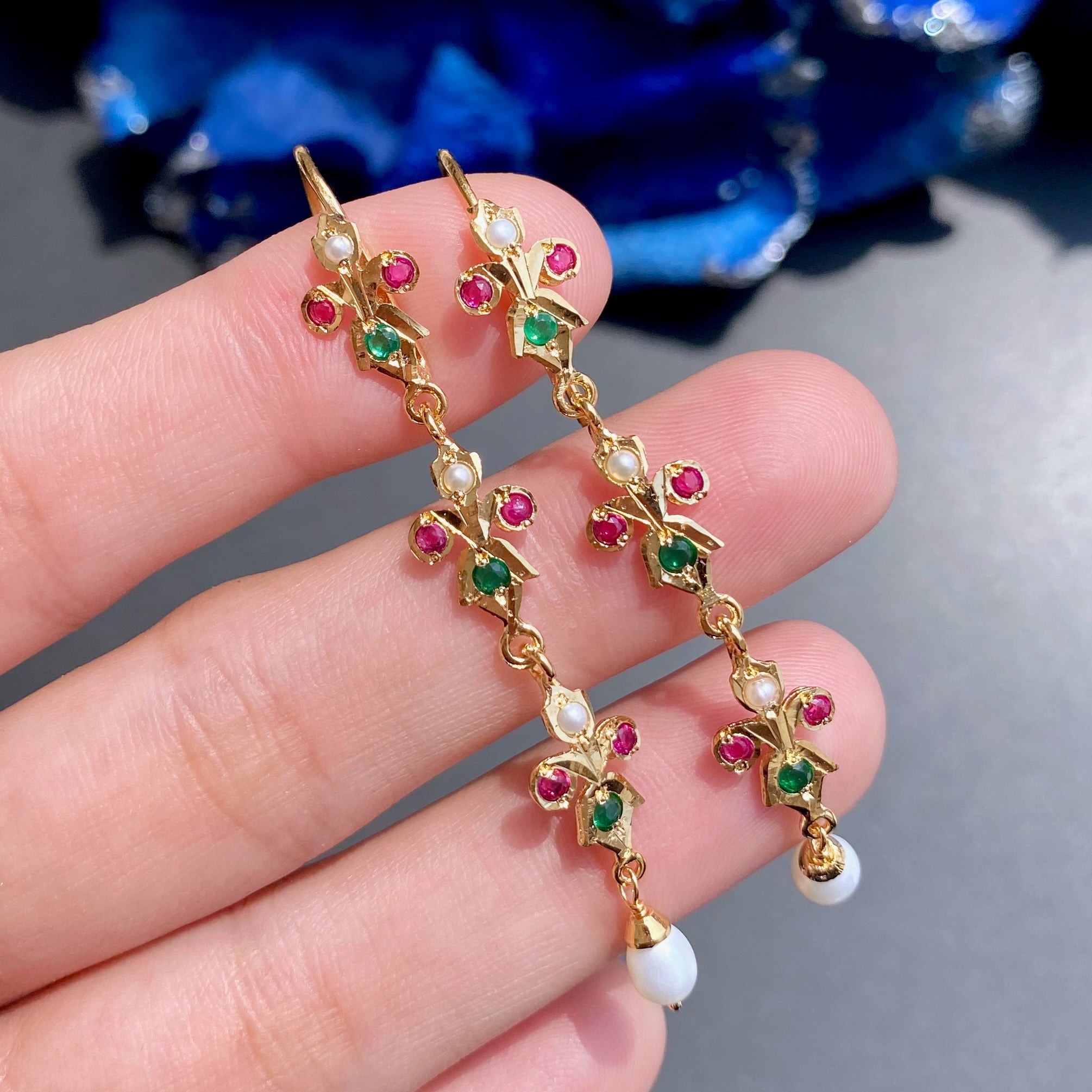 light dangler earrings