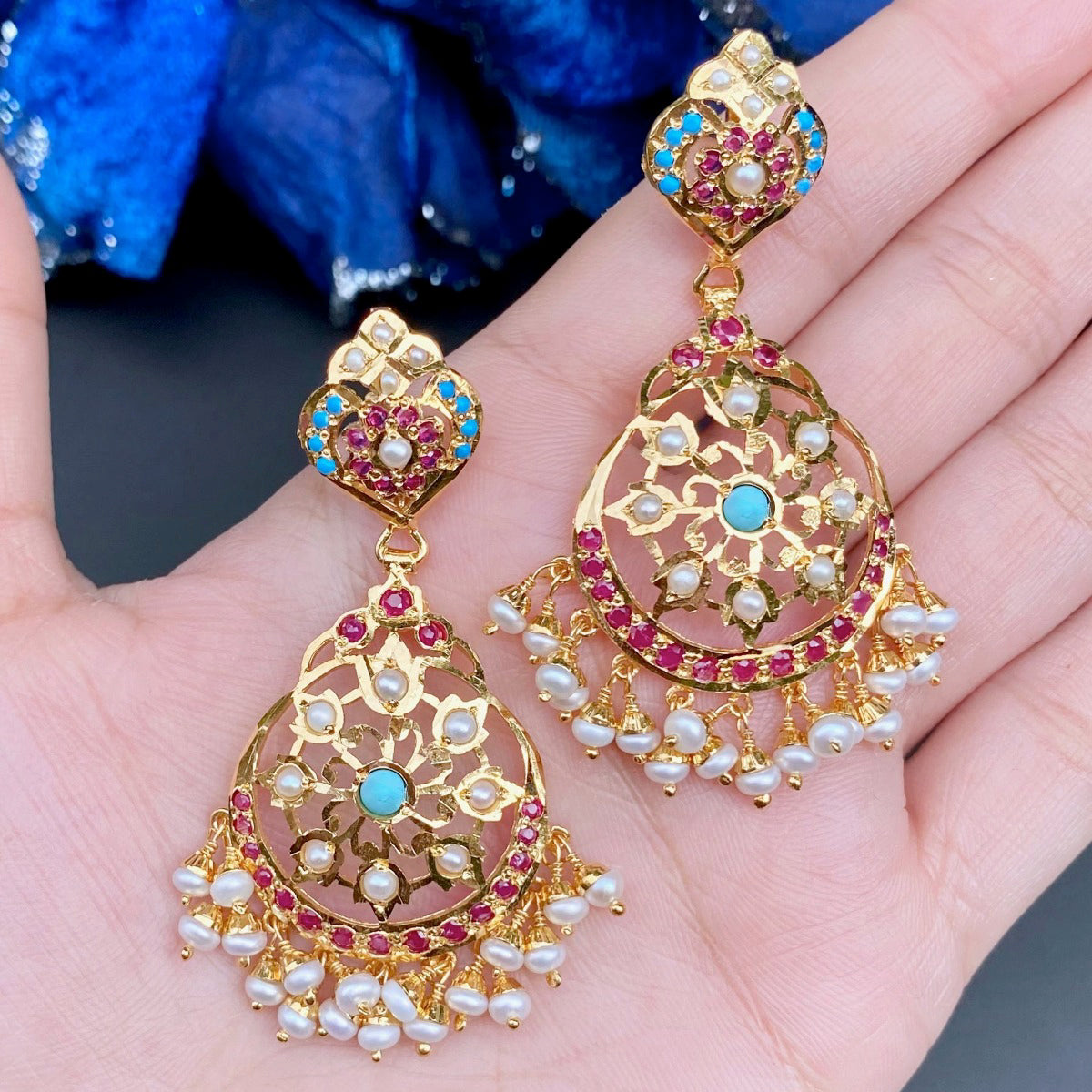 punjabi jadau set feroza