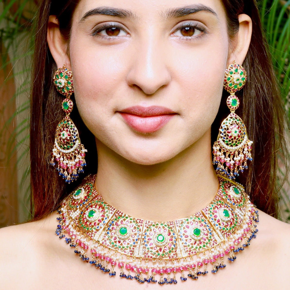 broad and heavy necklace set for indian brides