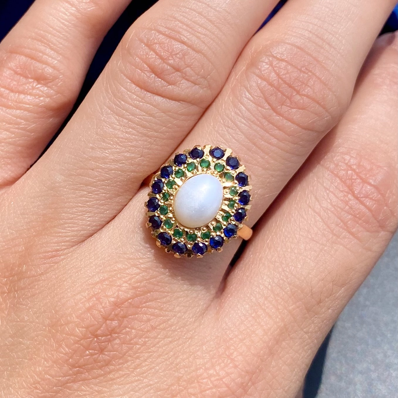 classic pakistani jadau ring