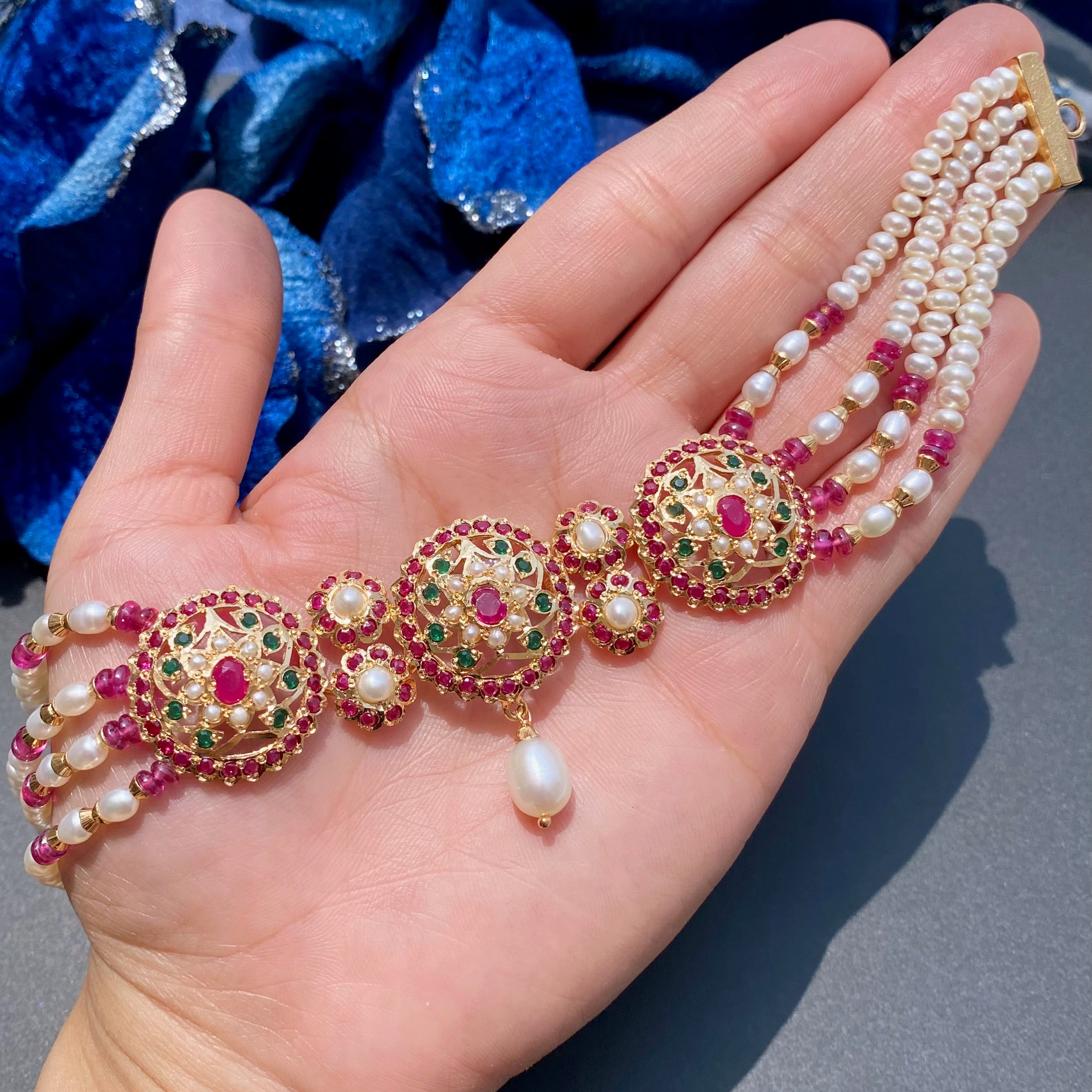 indian choker set for evening functions